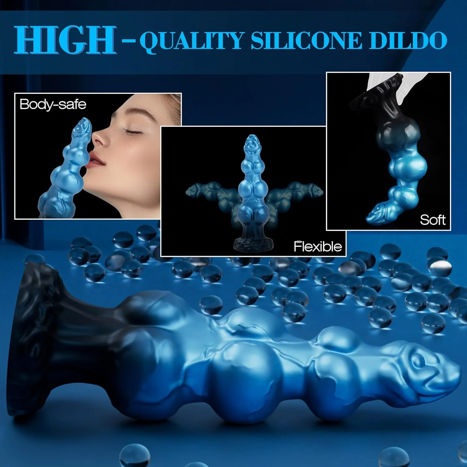 TripleKnot 9.6” Fantasy Knot Dildo Silicone Suction Cup - Image 3