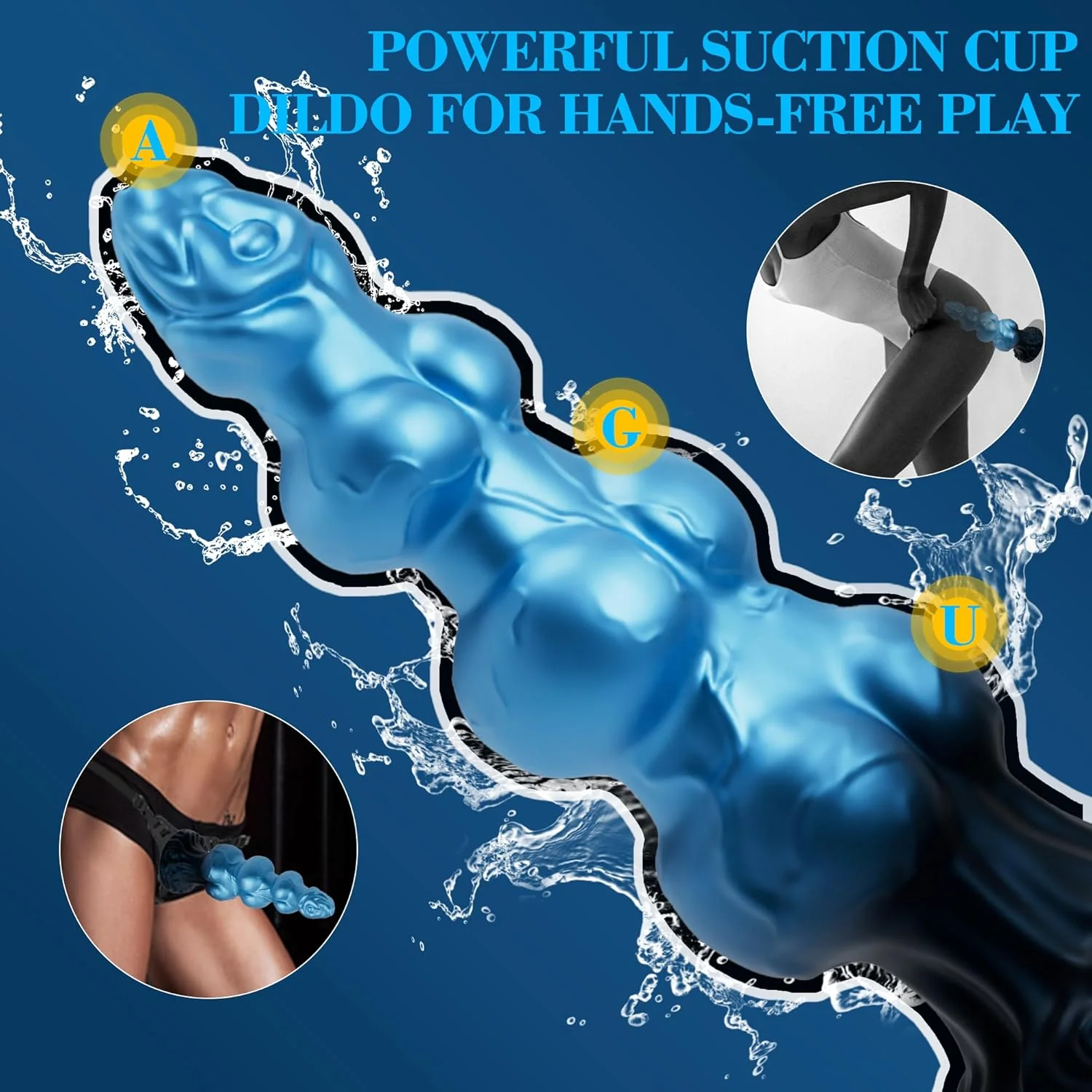 TripleKnot 9.6” Fantasy Knot Dildo Silicone Suction Cup - Image 4