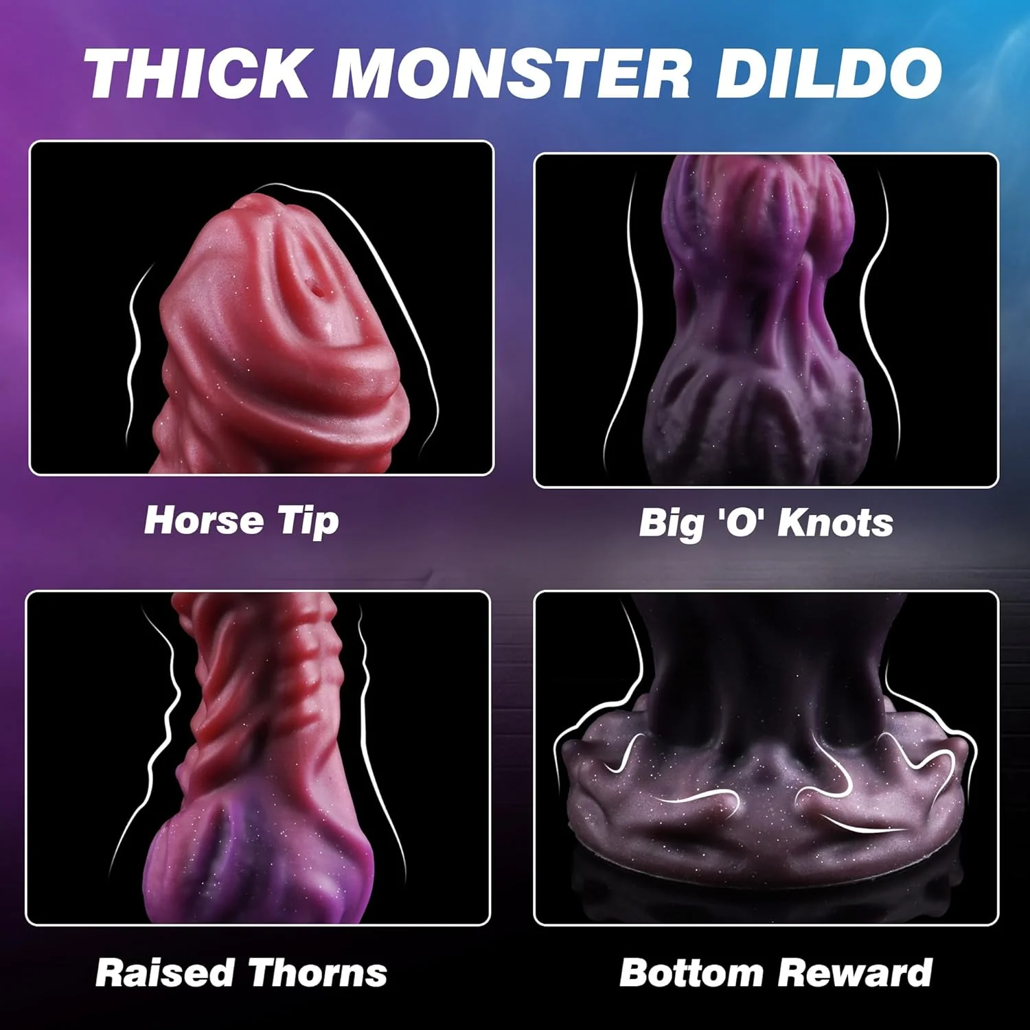 MythicJet 9.6” Squirting Knot Dildo Silicone Suction Cup - Image 5