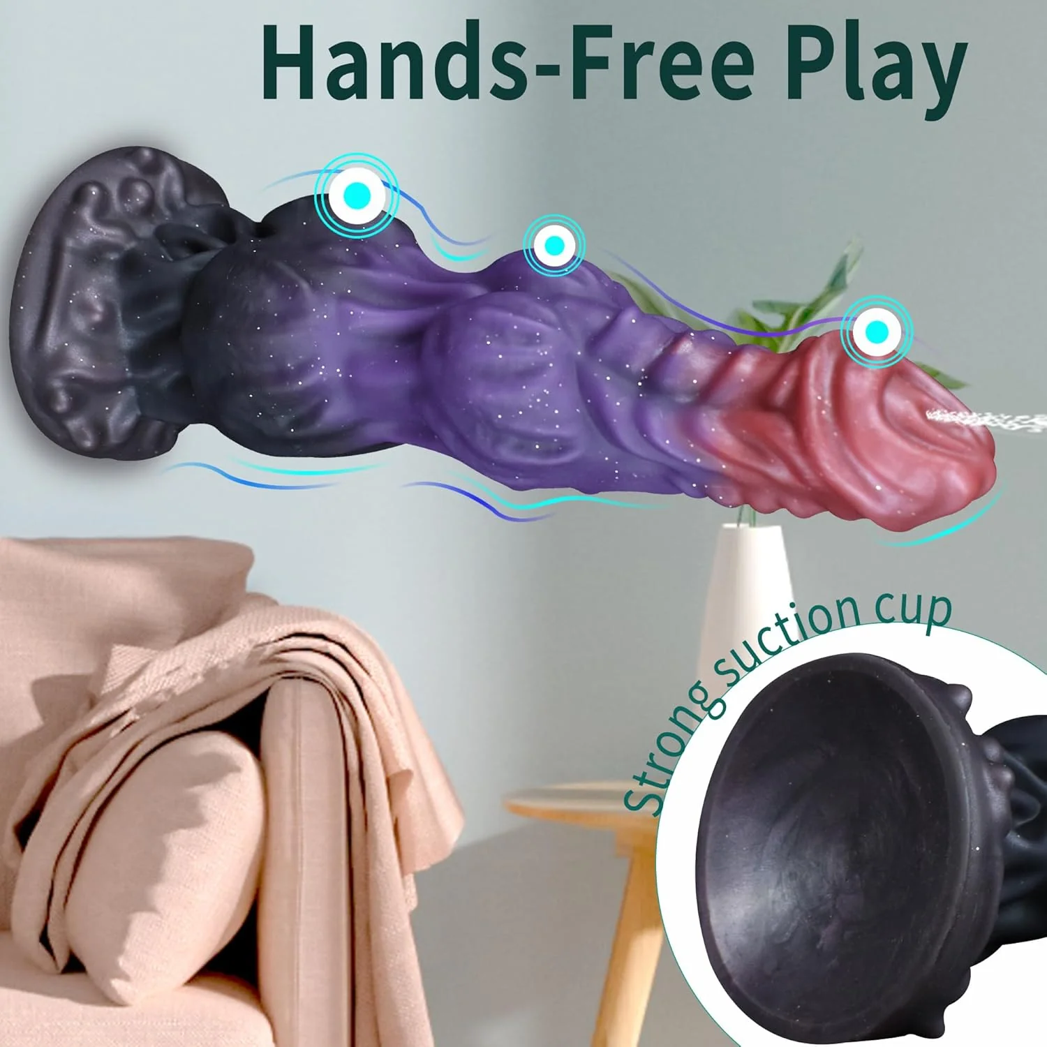 MythicJet 9.6” Squirting Knot Dildo Silicone Suction Cup - Image 7