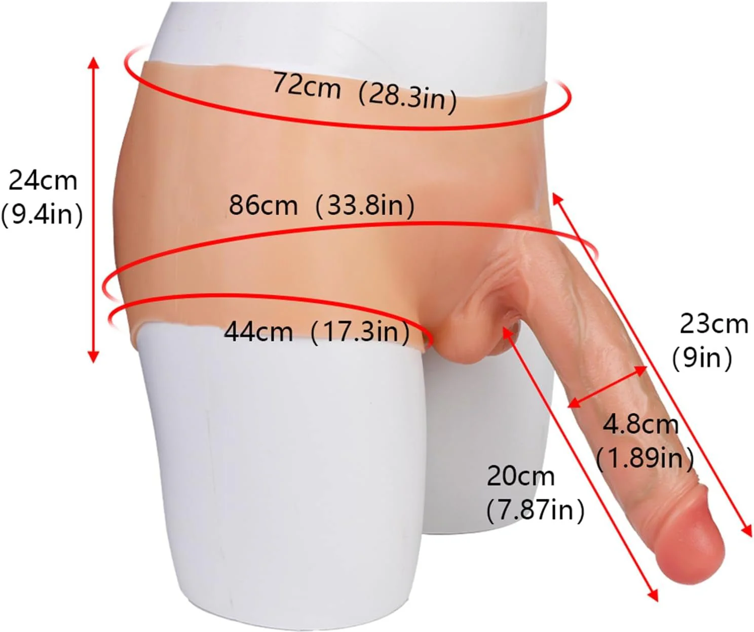 CoreFlex 9 Inch Strapless Silicone Panty Dildo - Image 2