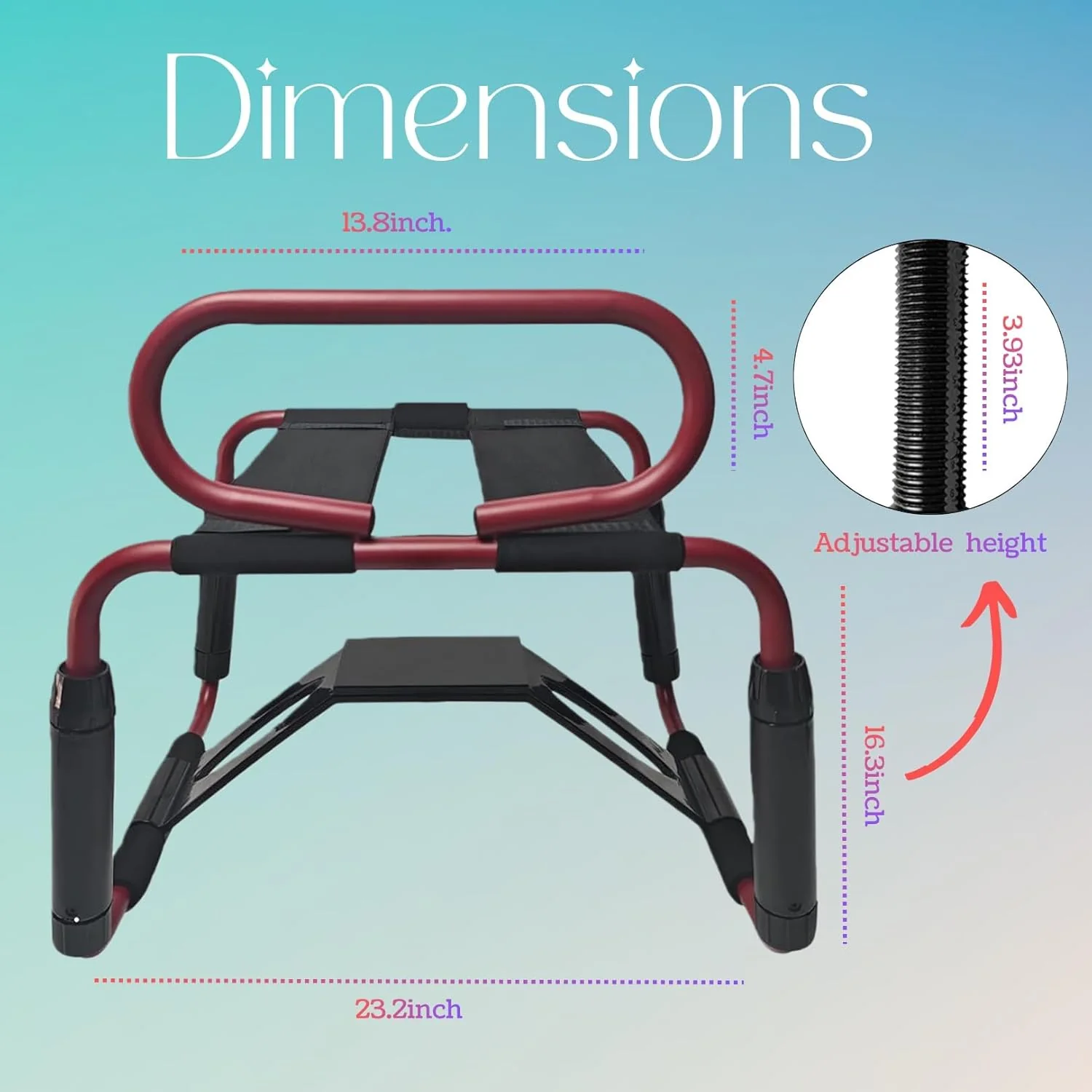 CrimsonLift Adjustable Sex Chair with Armrests & Dildo Mount - Image 3