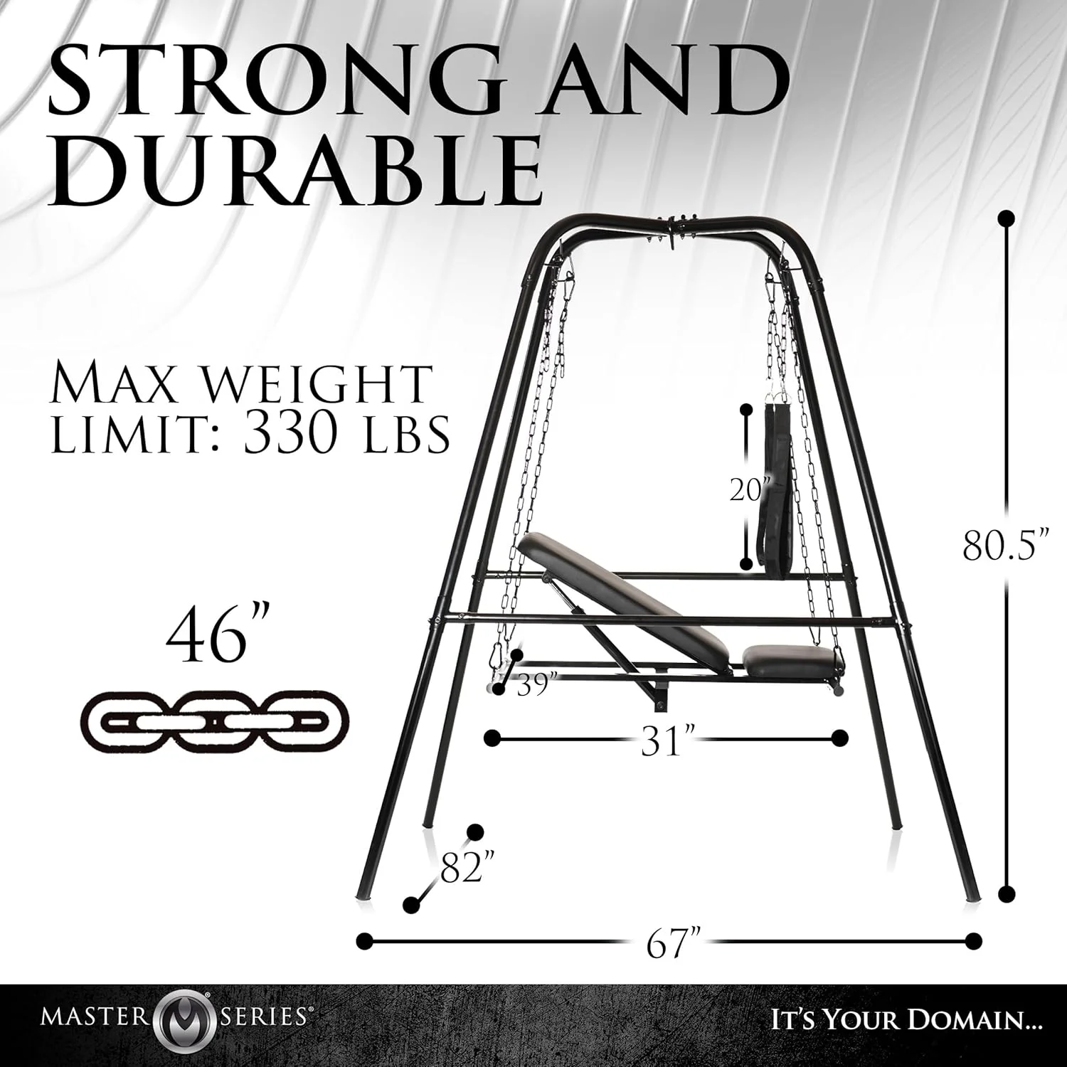 SteelRecline Freestanding Sex Swing Chair Steel Frame - Image 2