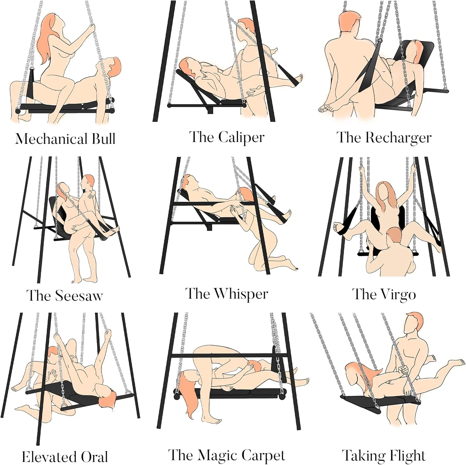 SteelRecline Freestanding Sex Swing Chair Steel Frame - Image 6