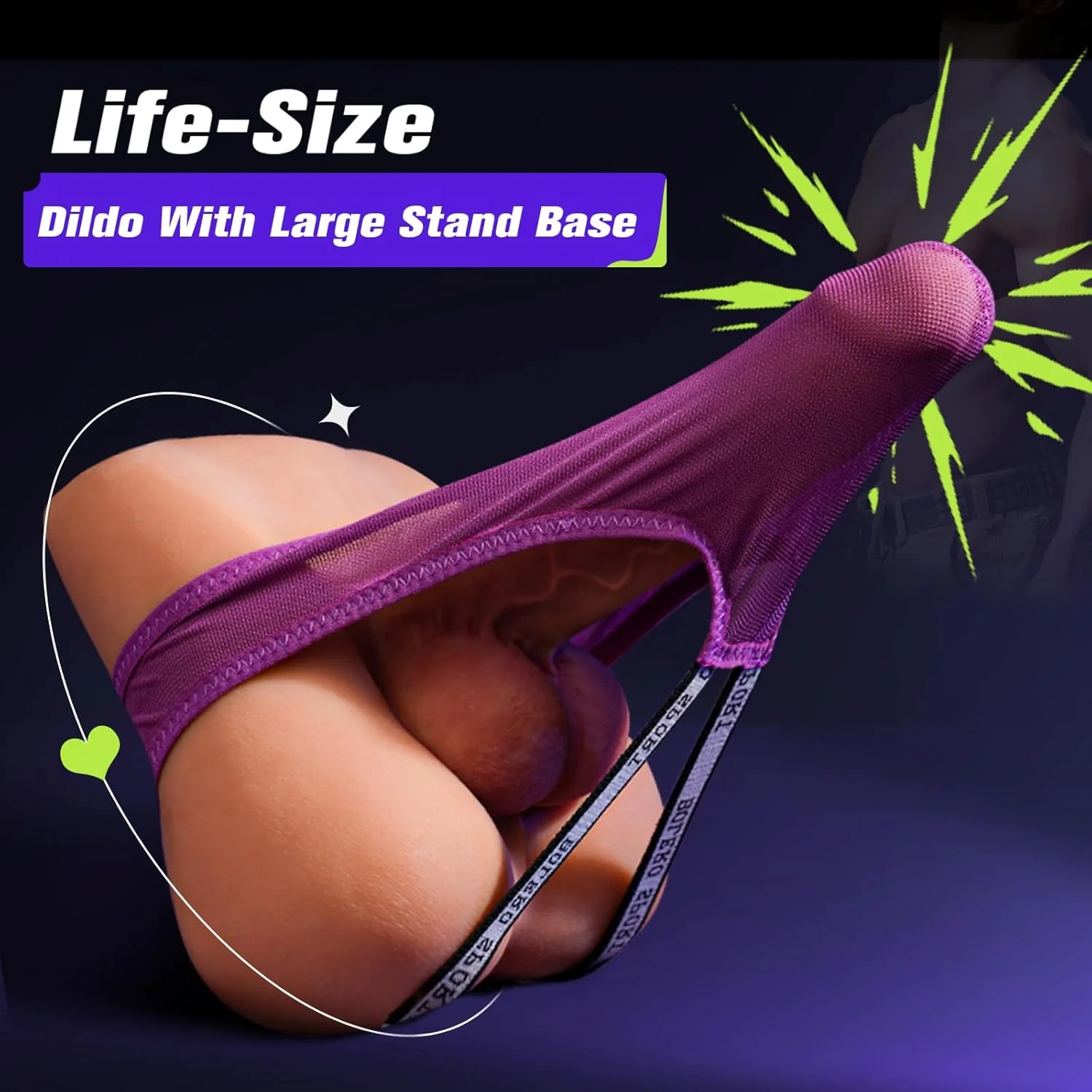 GripBase Male Sex Doll Torso Suction Base 6.9in Dildo - Image 6