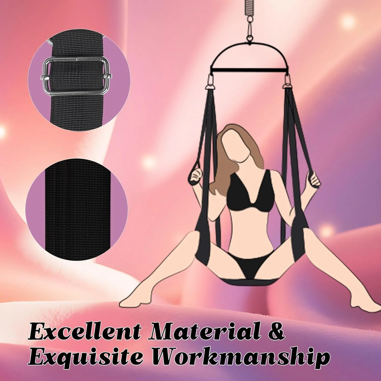 VortexLift Premium 360° Adjustable Sex Swing 800lb - Image 6