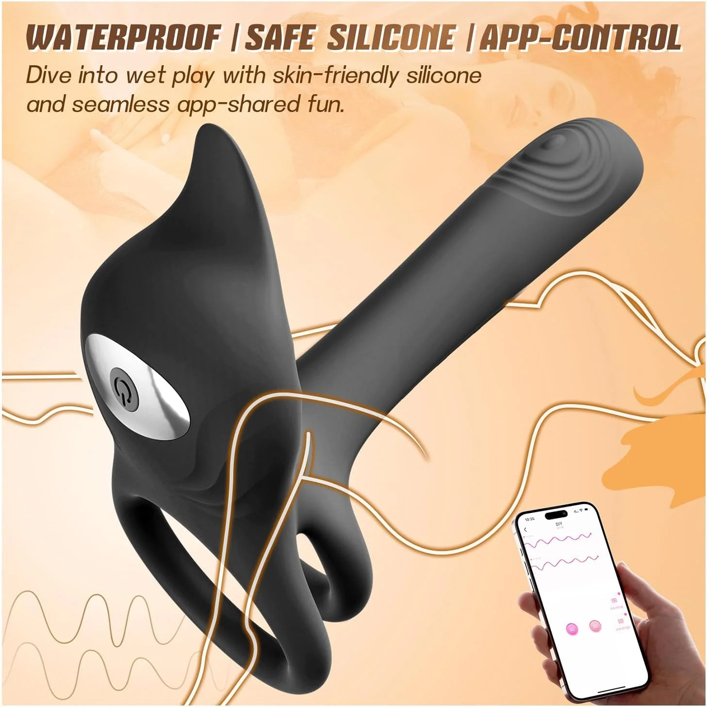 NoirPetal Cock Ring Rose Clit Stimulator G-Spot Sleeve - Image 6