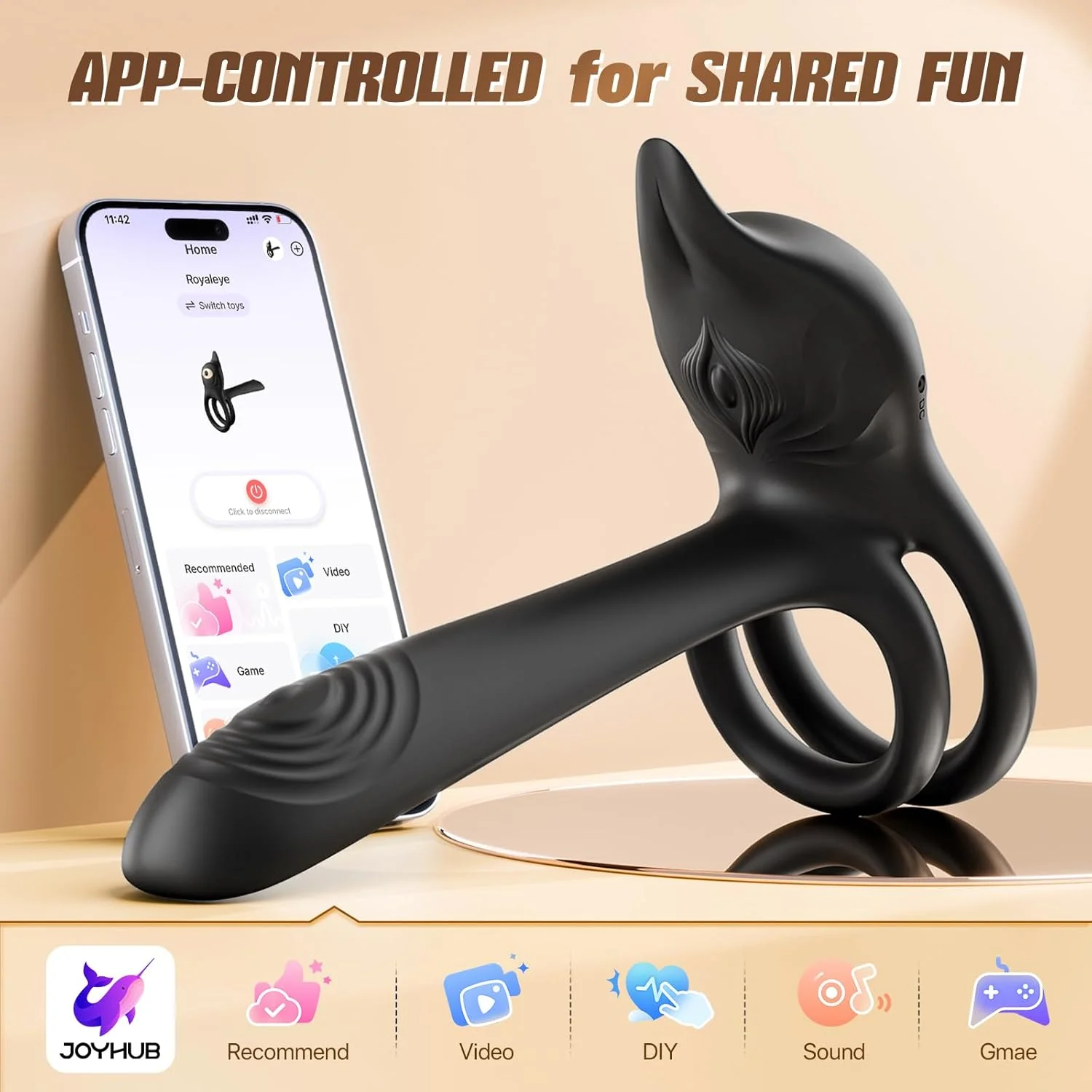 NoirPetal Cock Ring Rose Clit Stimulator G-Spot Sleeve - Image 7