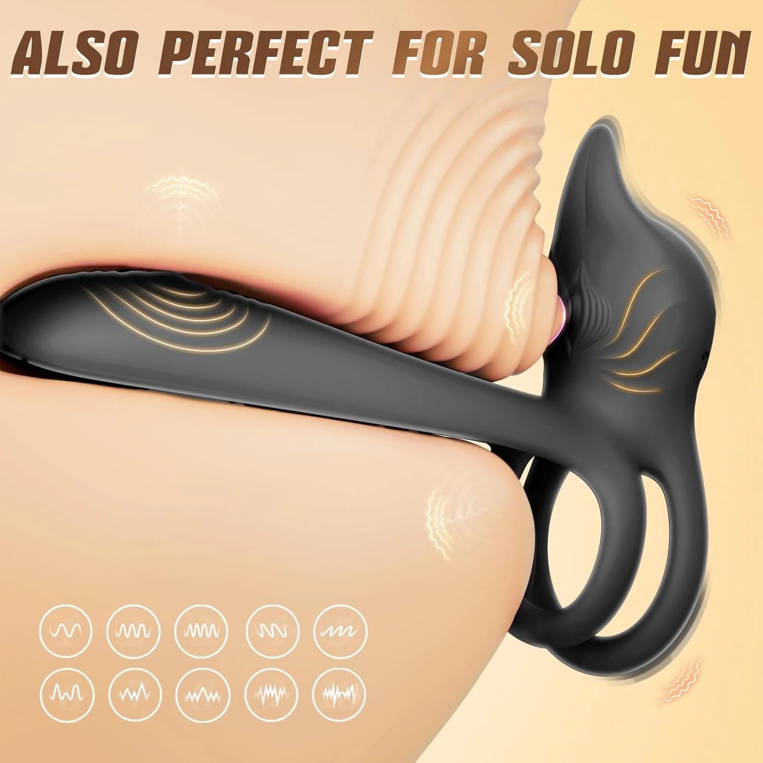 NoirPetal Cock Ring Rose Clit Stimulator G-Spot Sleeve - Image 8