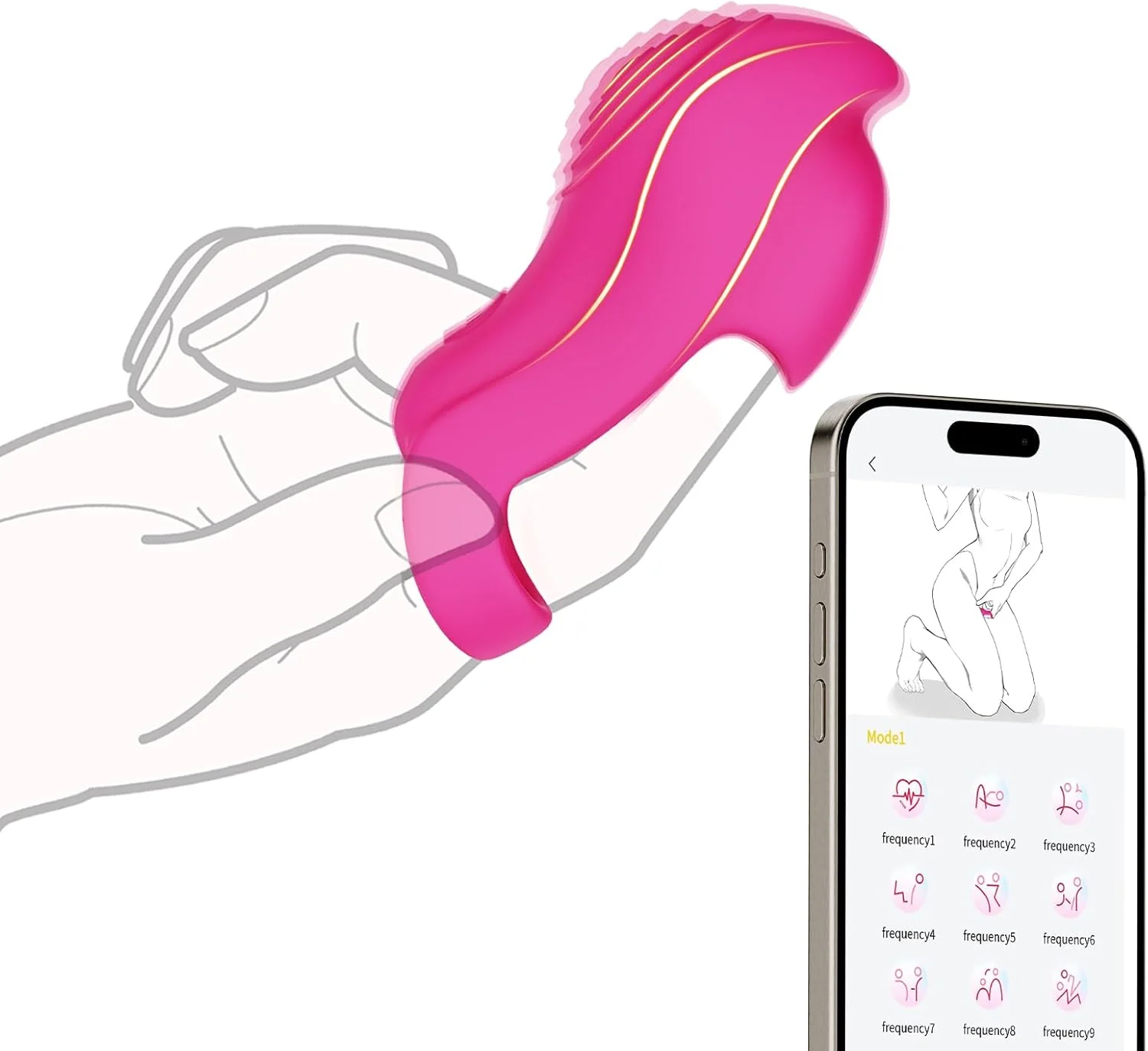 LinkVibe App Finger Vibrator 9 Modes Quiet Waterproof