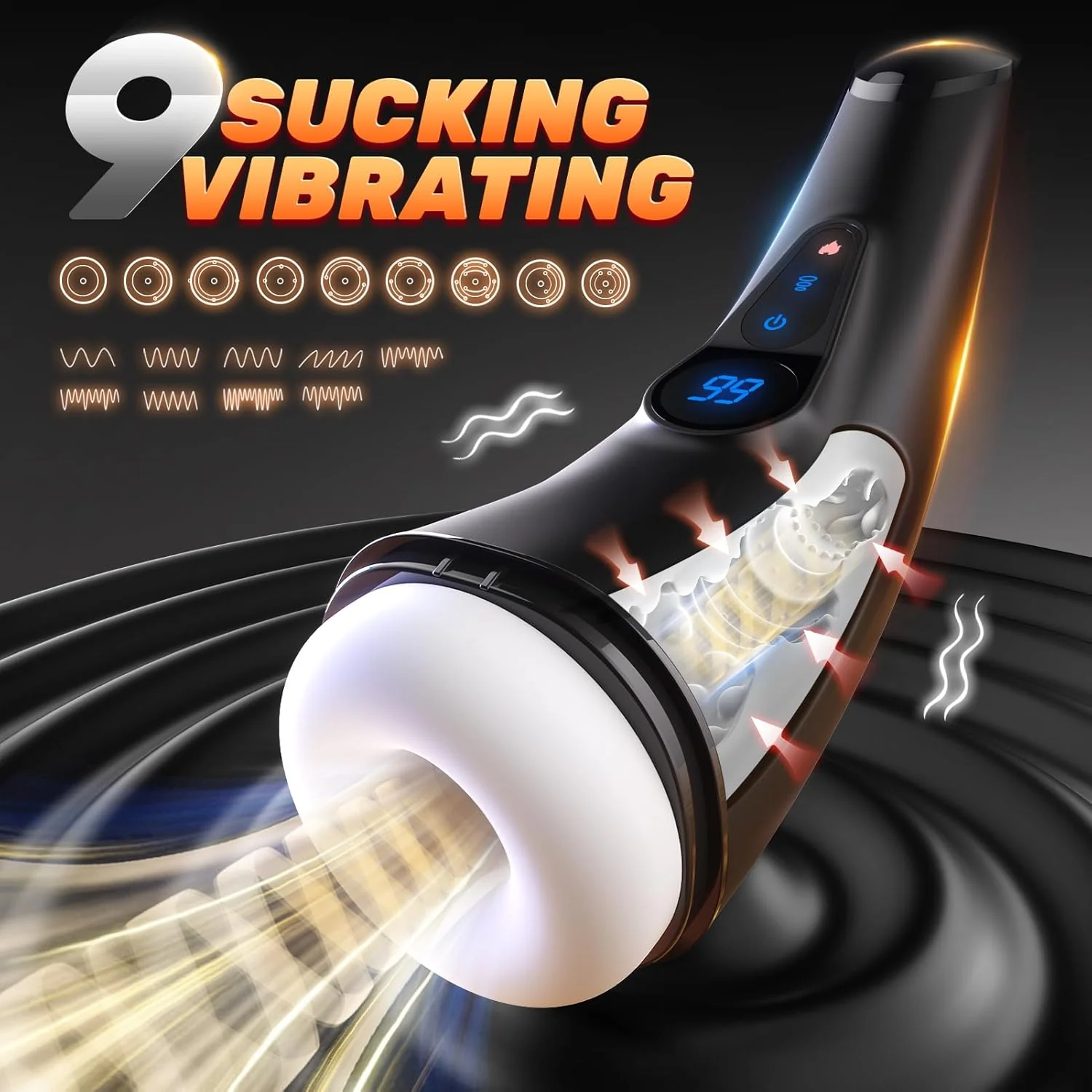 HeatSync APP Male Masturbator Heating Suction Vibrator - Image 2