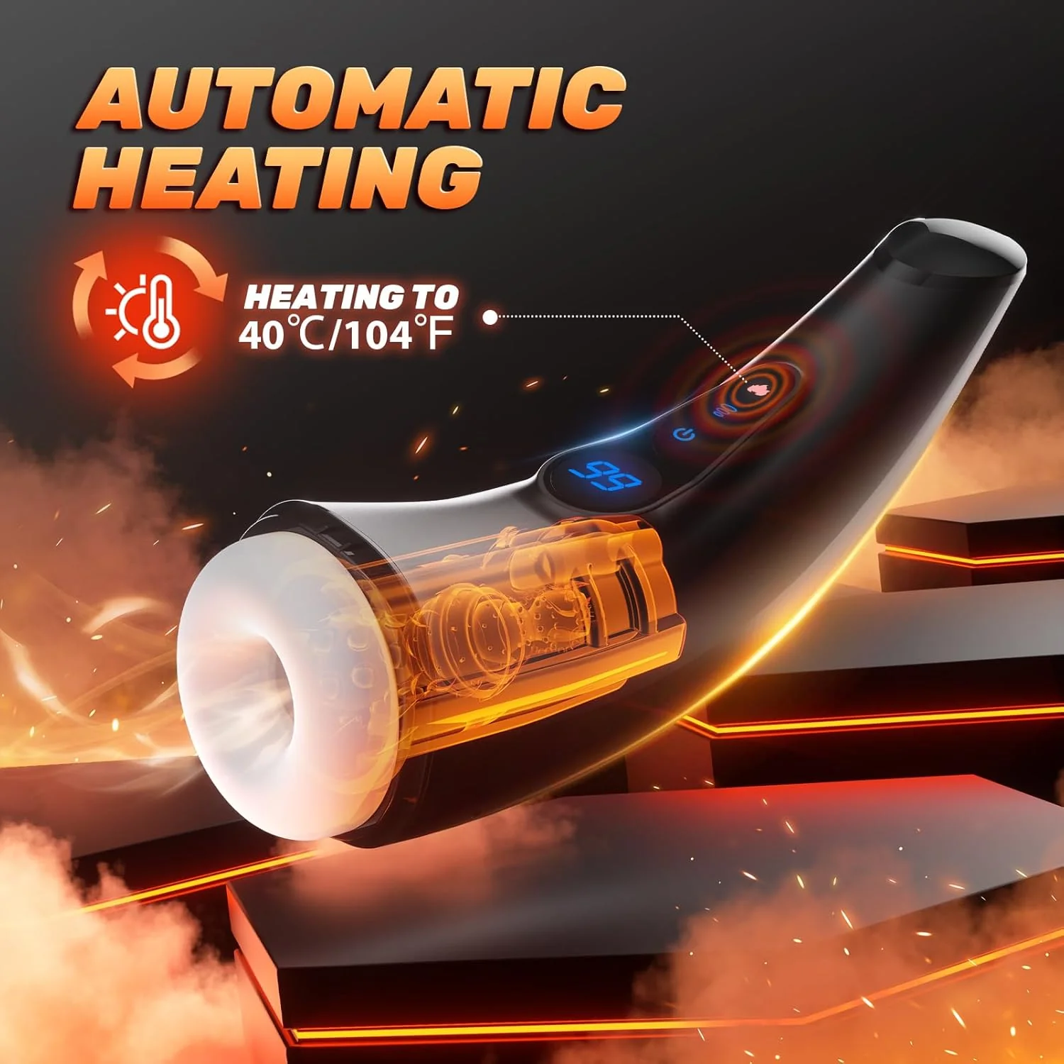 HeatSync APP Male Masturbator Heating Suction Vibrator - Image 3