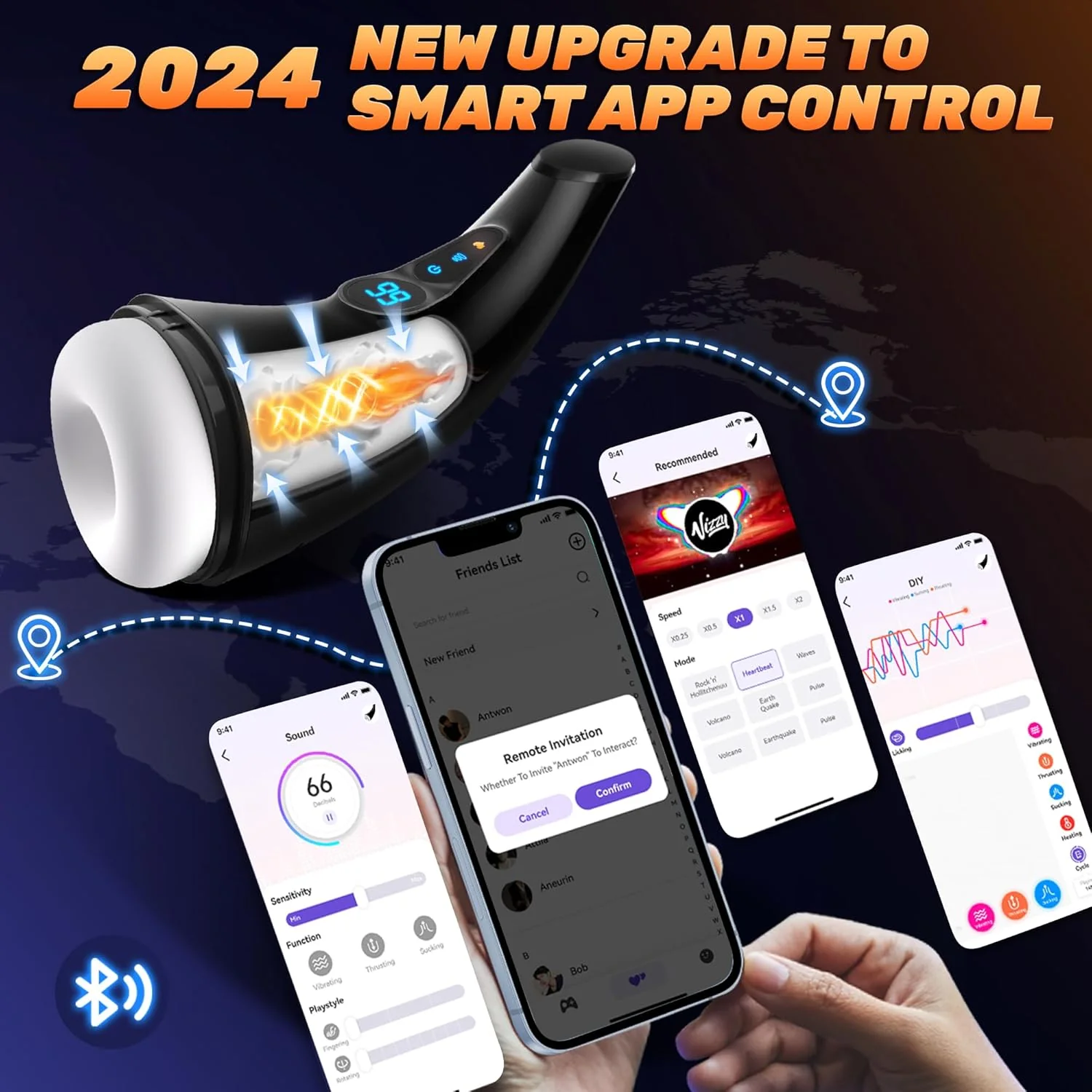 HeatSync APP Male Masturbator Heating Suction Vibrator - Image 4