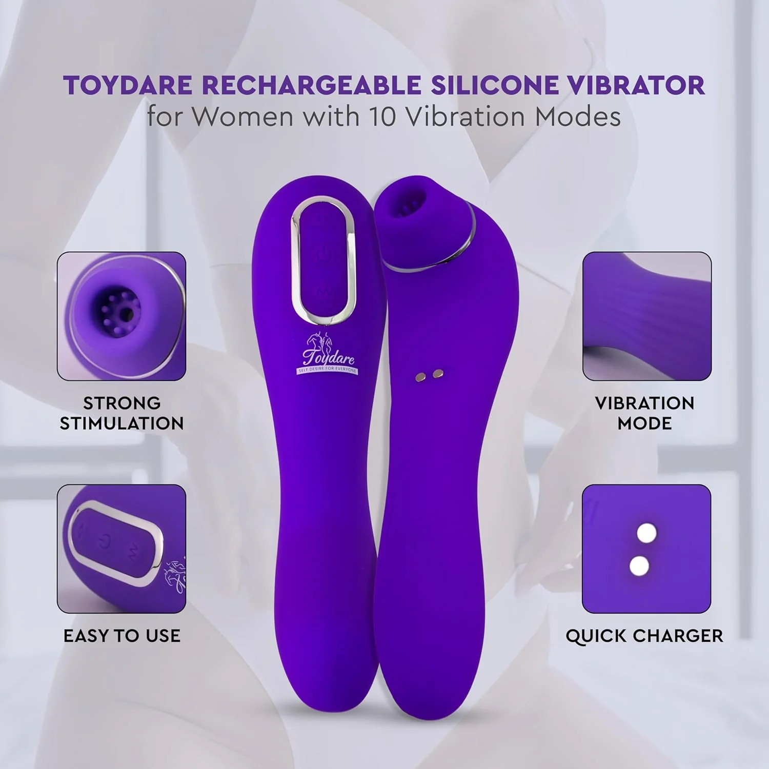 FlexiPulse 2-in-1 Clit Suction Stimulator G-Spot Vibrator Wand - Image 2