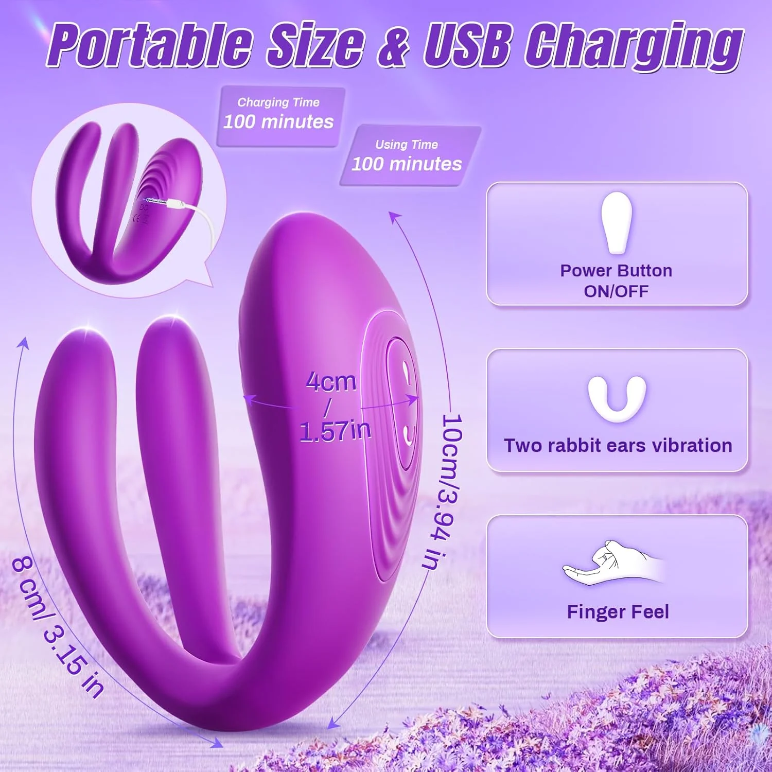 DualPulse Double-Ended Wearable Vibrator 3 Motors - Image 6