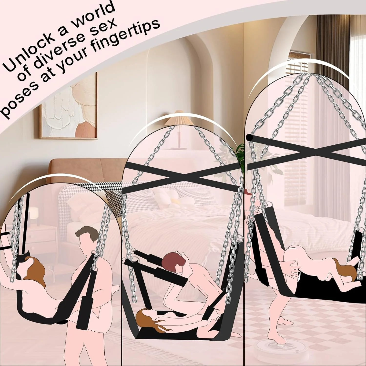 FloatEase Premium Heavy-Duty 360° Adjustable Sex Swing 800lb - Image 3