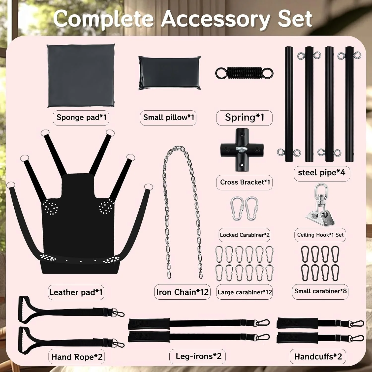 FloatEase Premium Heavy-Duty 360° Adjustable Sex Swing 800lb - Image 7