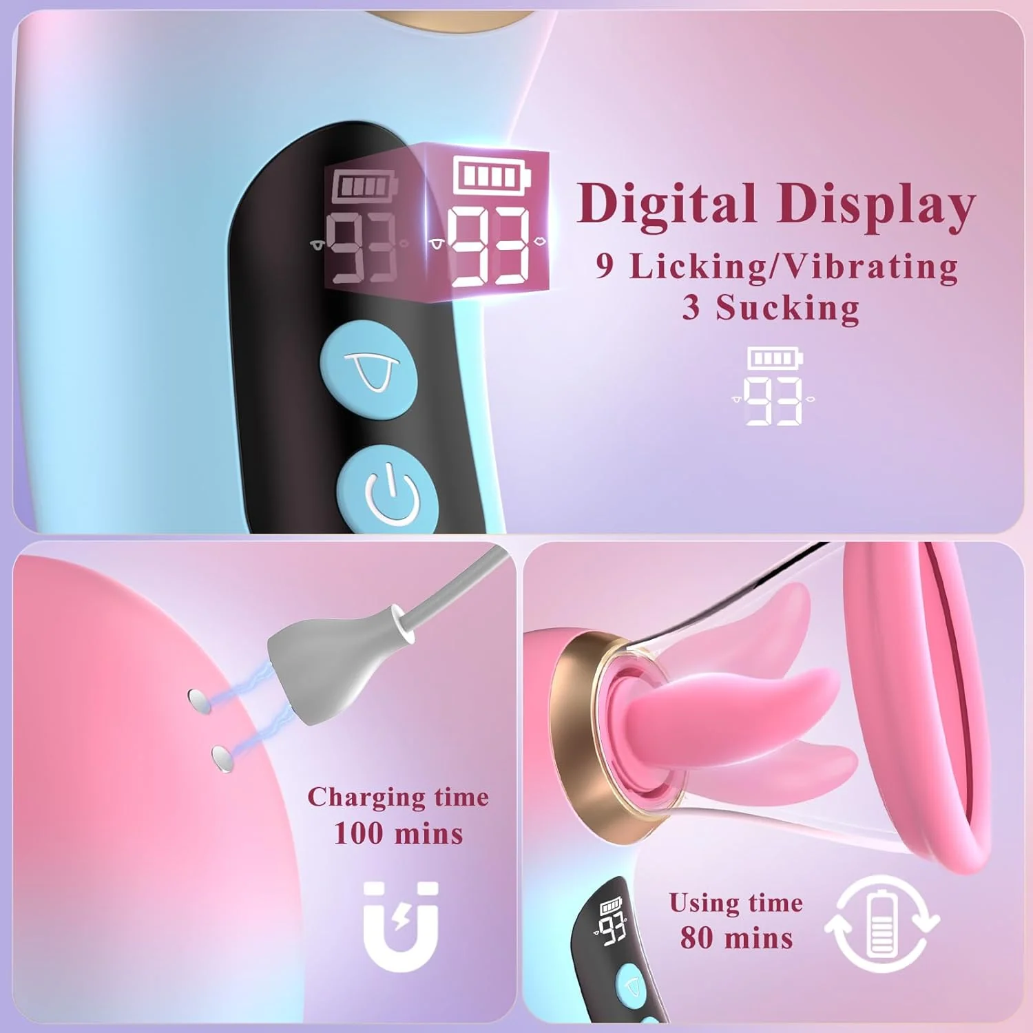 LumiVanta AI Rose Wand Clit Sucker LCD App Waterproof - Image 6