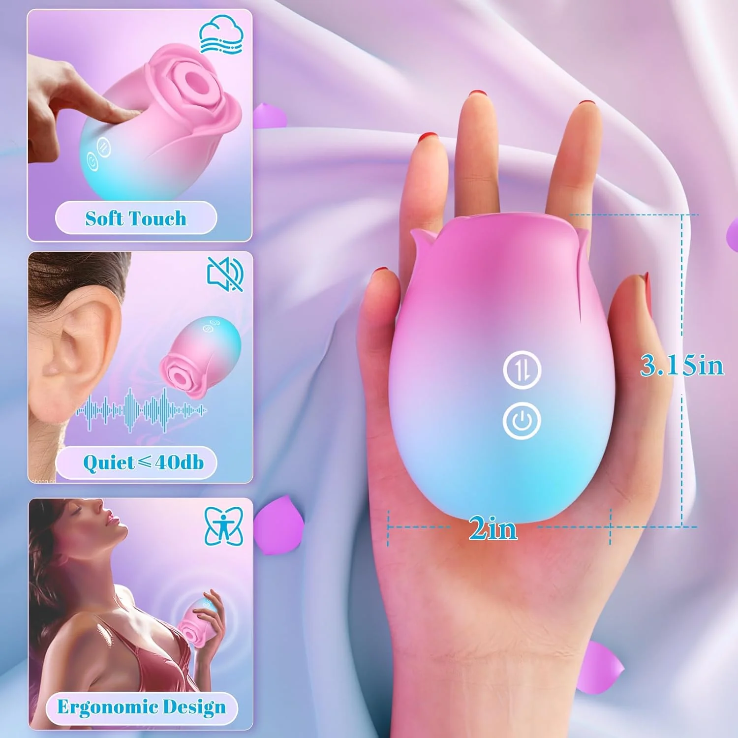 AvenyX Rose Clit Sucker App Control 9 Modes Waterproof - Image 5