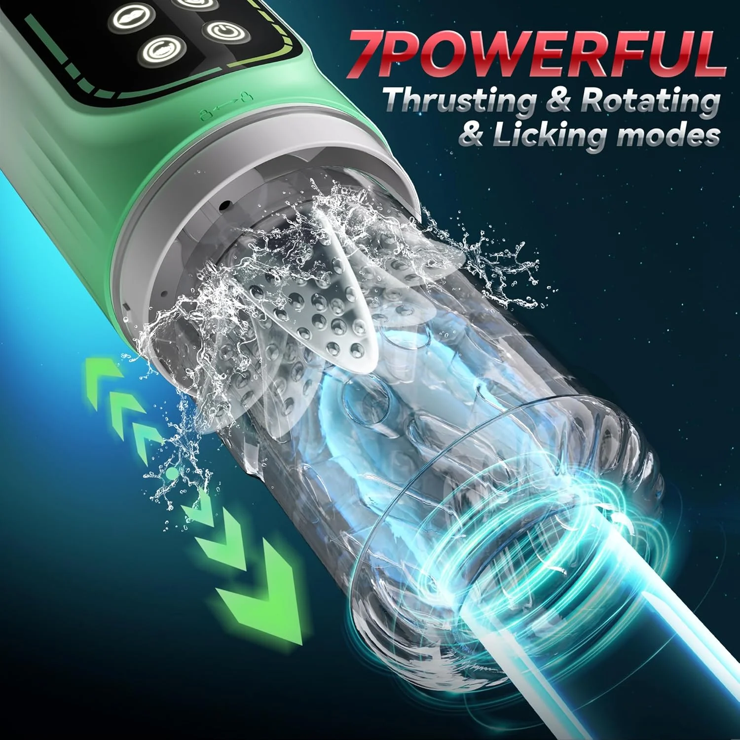AeroGlide 4-in-1 Male Masturbator with Pump, Vibration & Thrust - Image 3