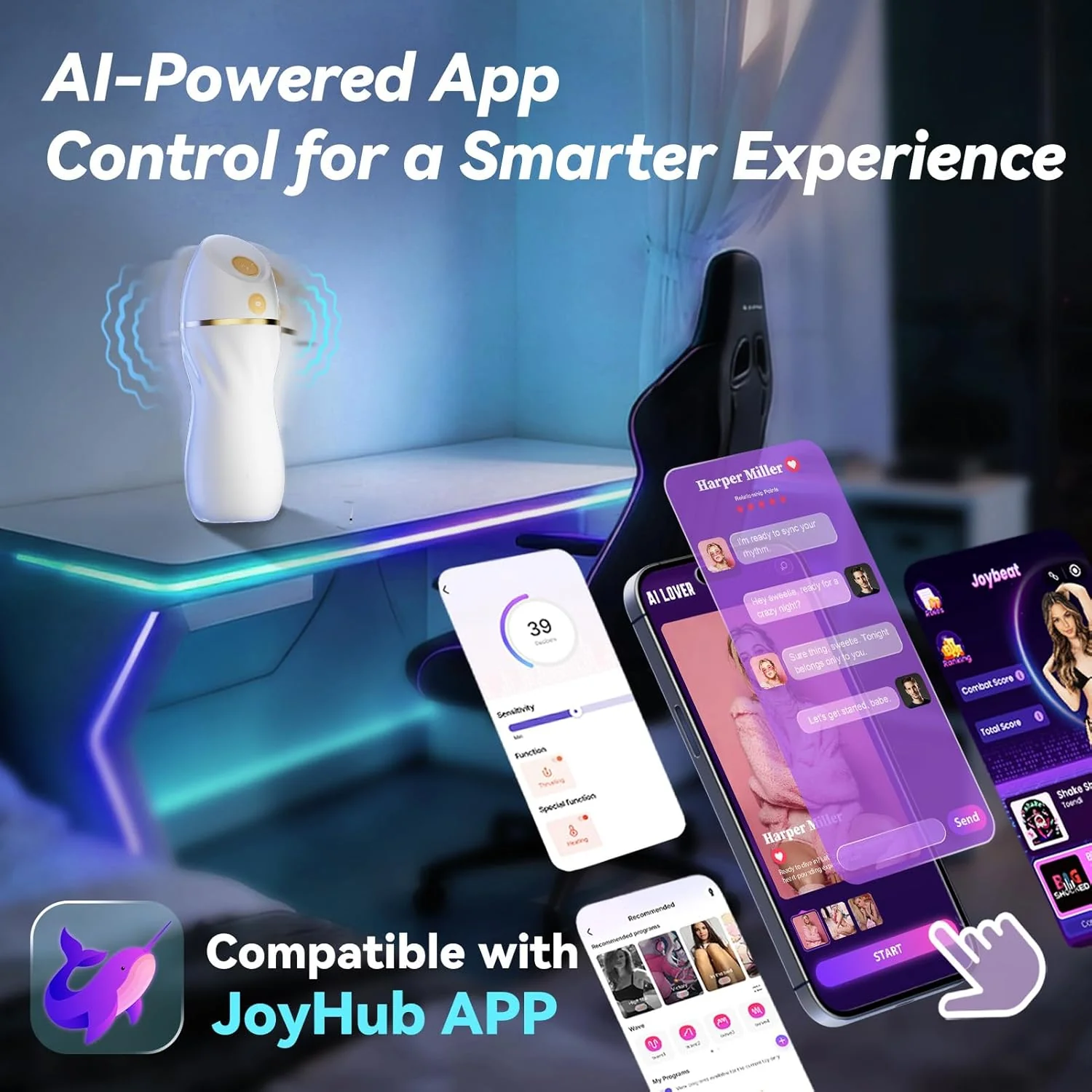 CortexaX AI Interactive Male Masturbator App Sync - Image 3