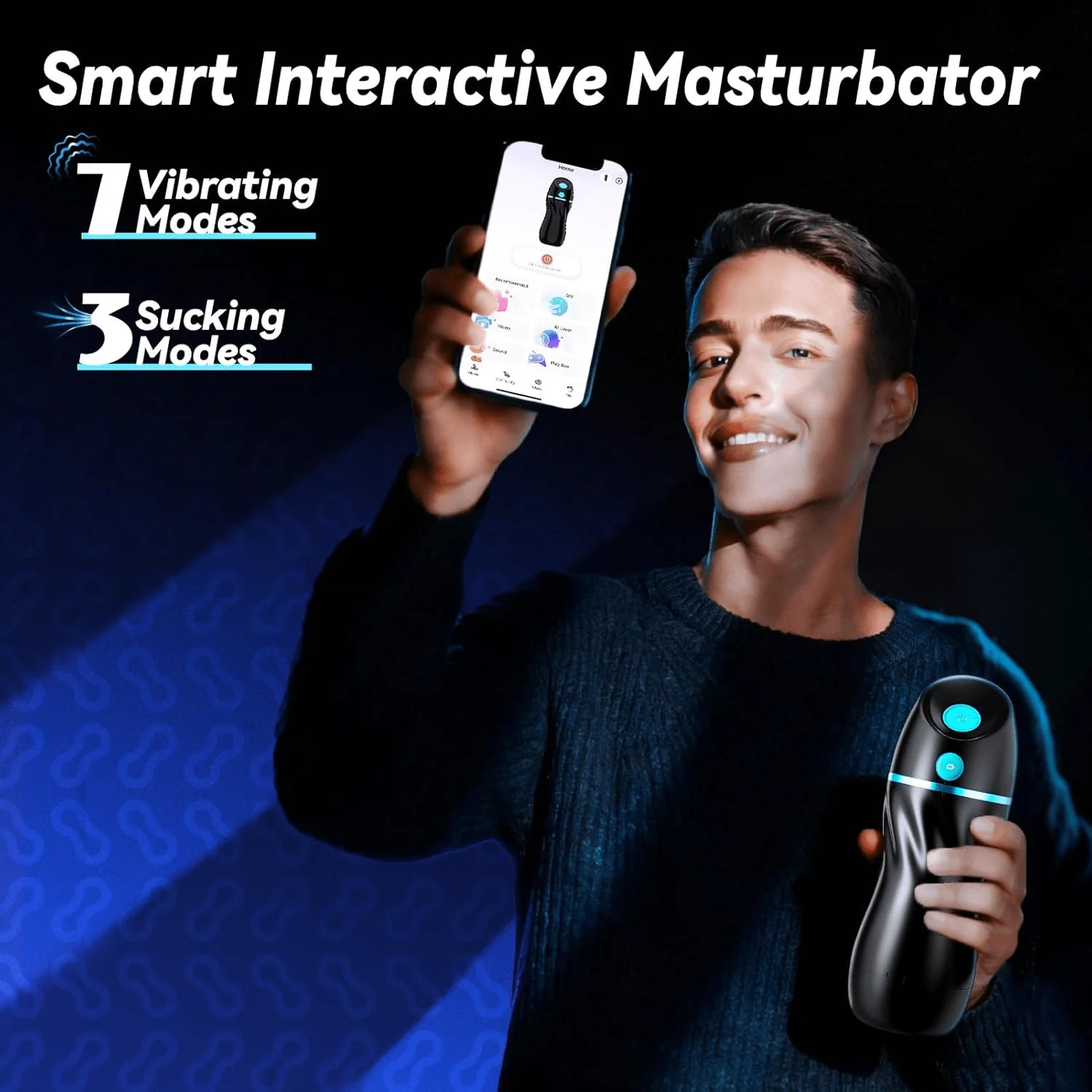 SyntraPulse AI Interactive Male Masturbator App Sync Control - Image 3