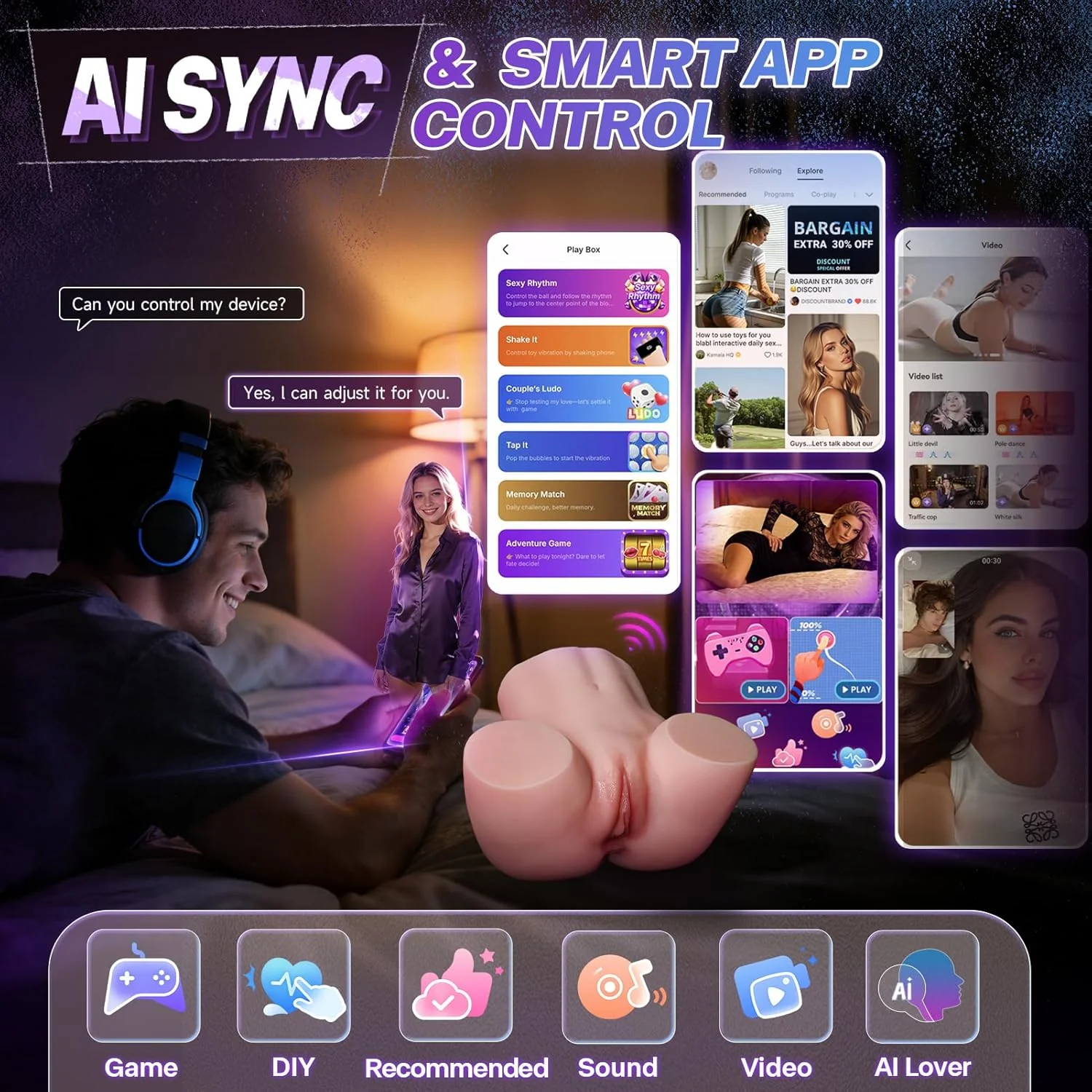 VantaCore AI Sync Male Masturbator App Voice Control - Image 5