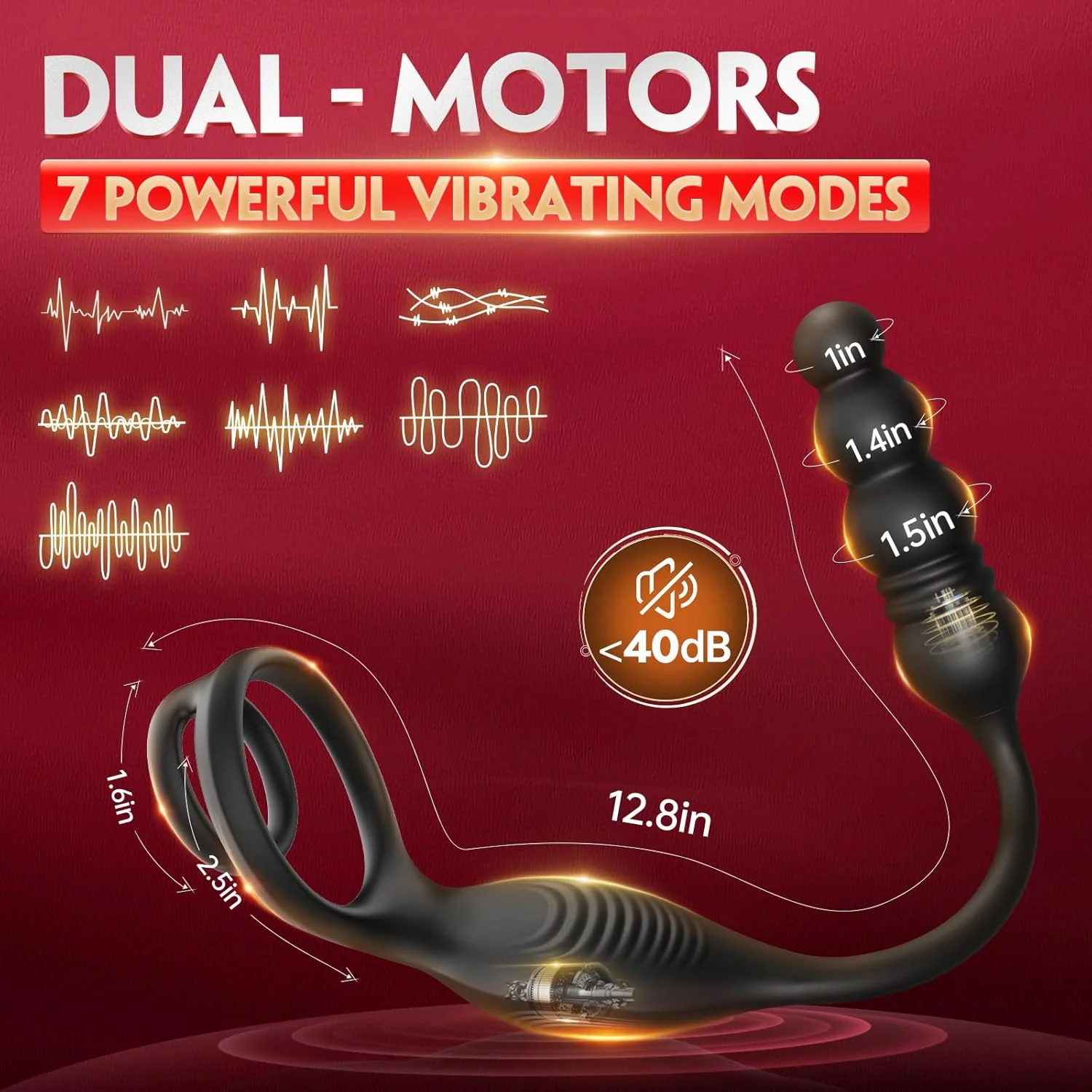 SyncThrustX Prostate Massager Cock Ring 10 Modes Thrusting - Image 4