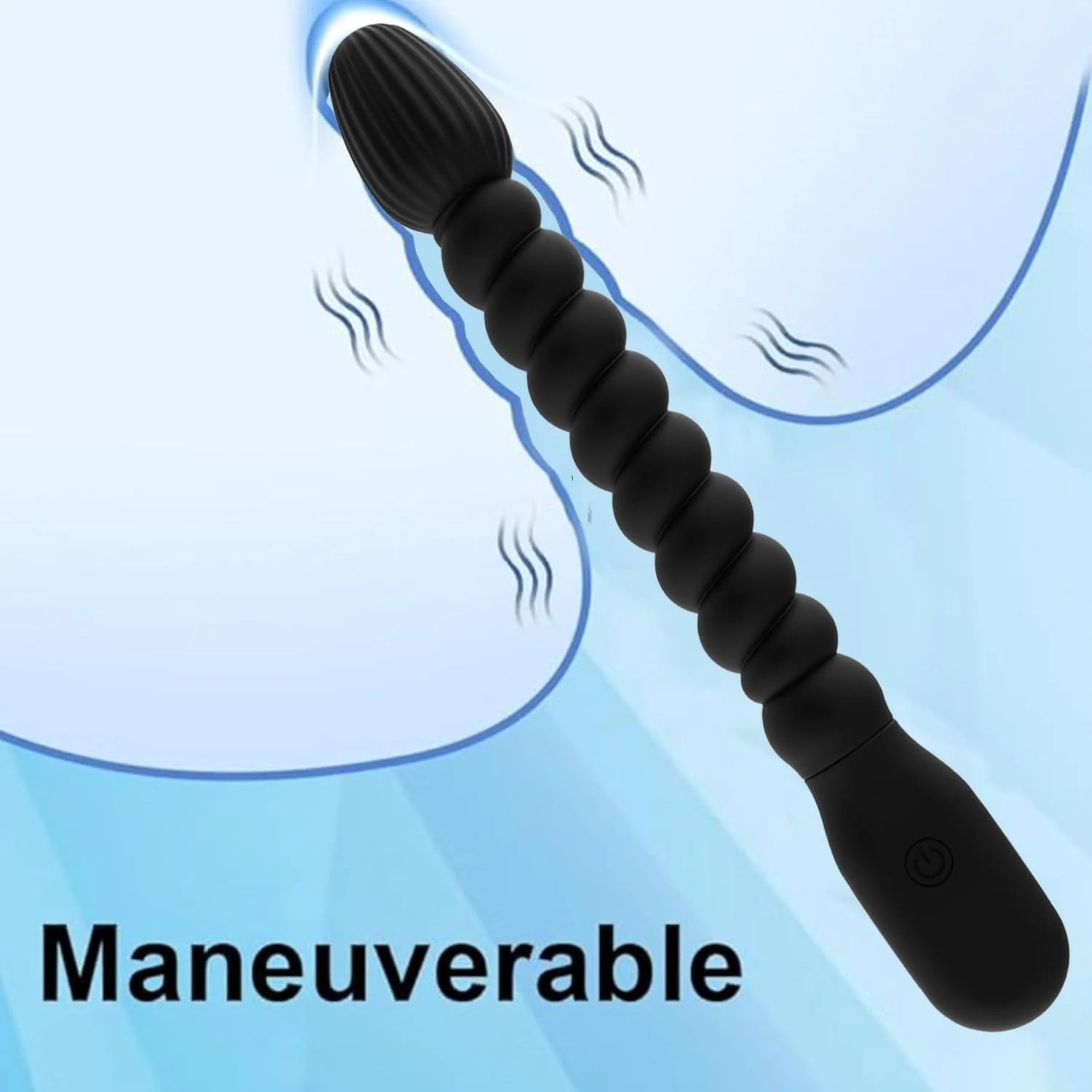 PulseGlow Vibrating Anal Beads Butt Plug Wand - Image 6
