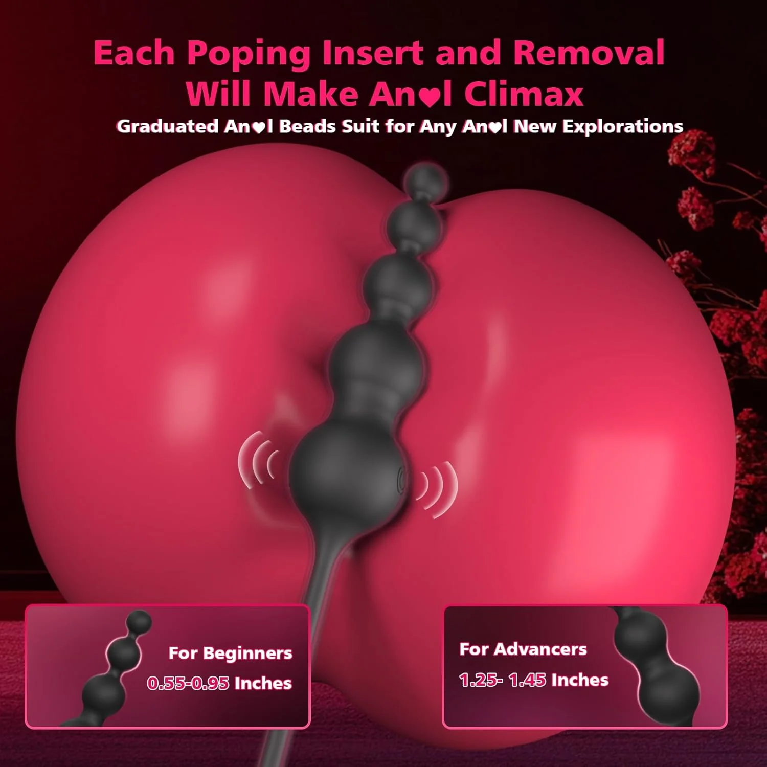 BeadCoreX Prostate Massager Cock Ring Beads App Remote 9 Modes - Image 4