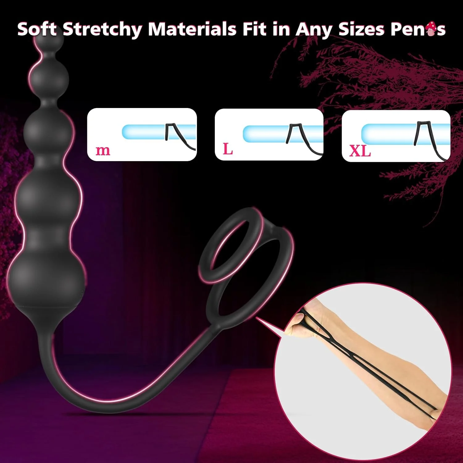 BeadCoreX Prostate Massager Cock Ring Beads App Remote 9 Modes - Image 7