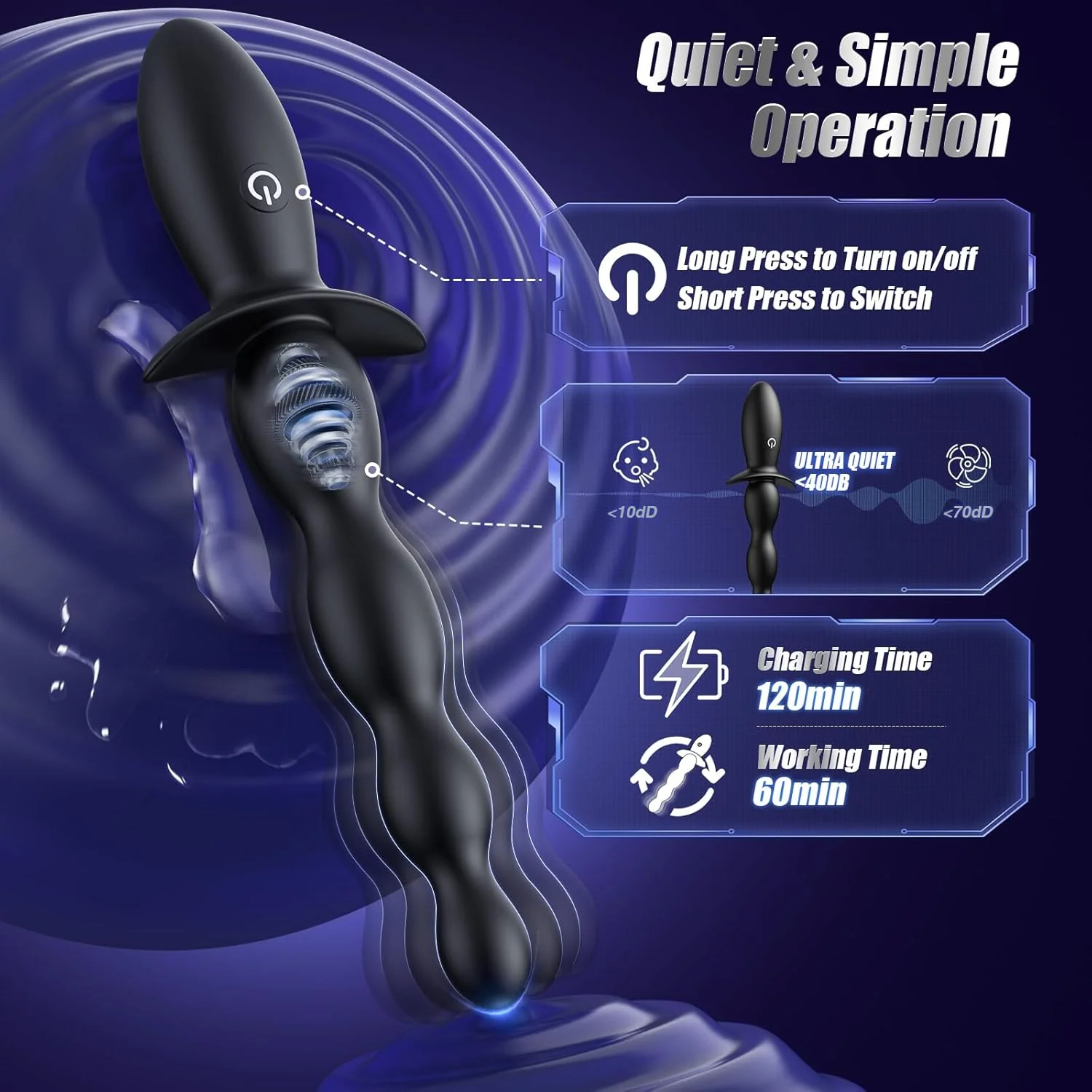 CoreWave App-Controlled Anal Beads Prostate Vibrator - Image 8