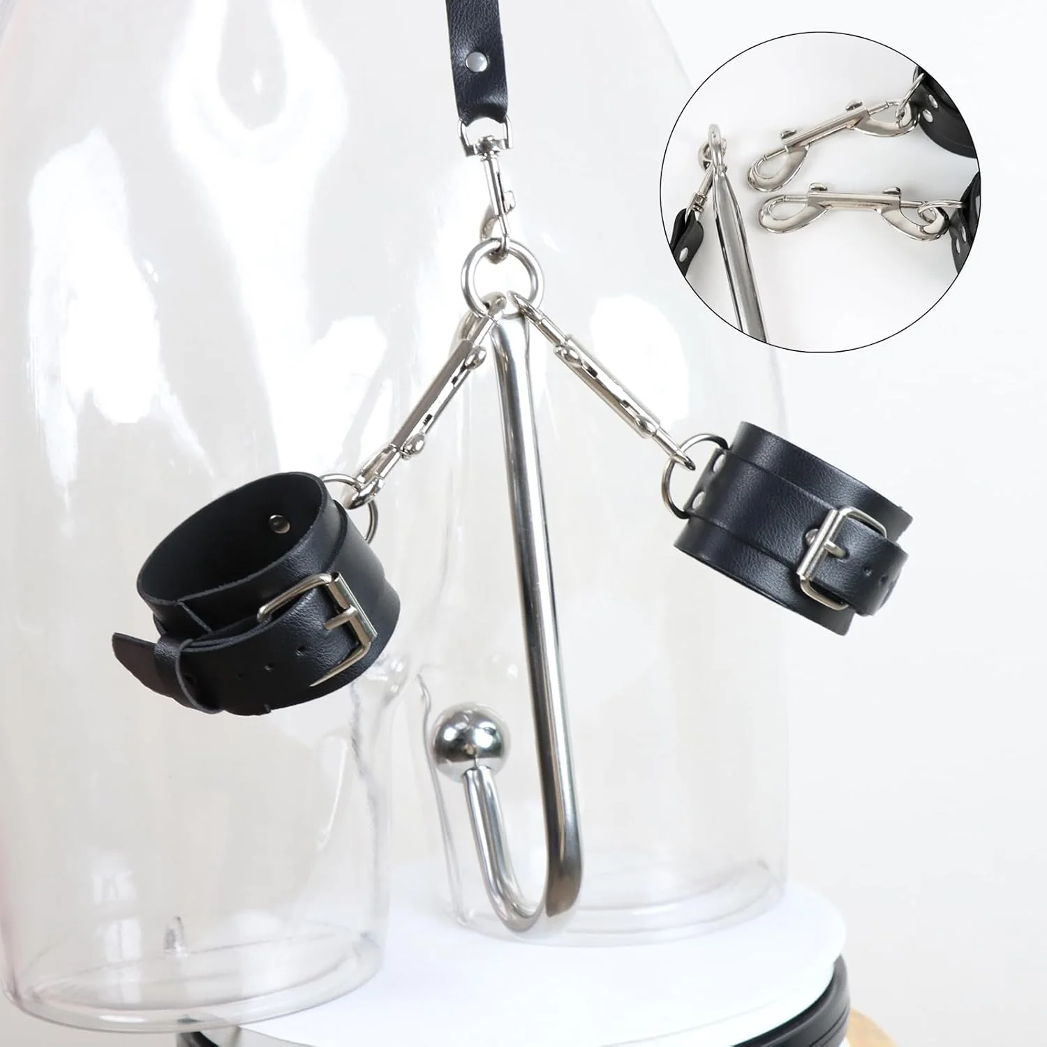 ChainBound Anal Hook Bondage Kit Collar Cuffs Chain - Image 3