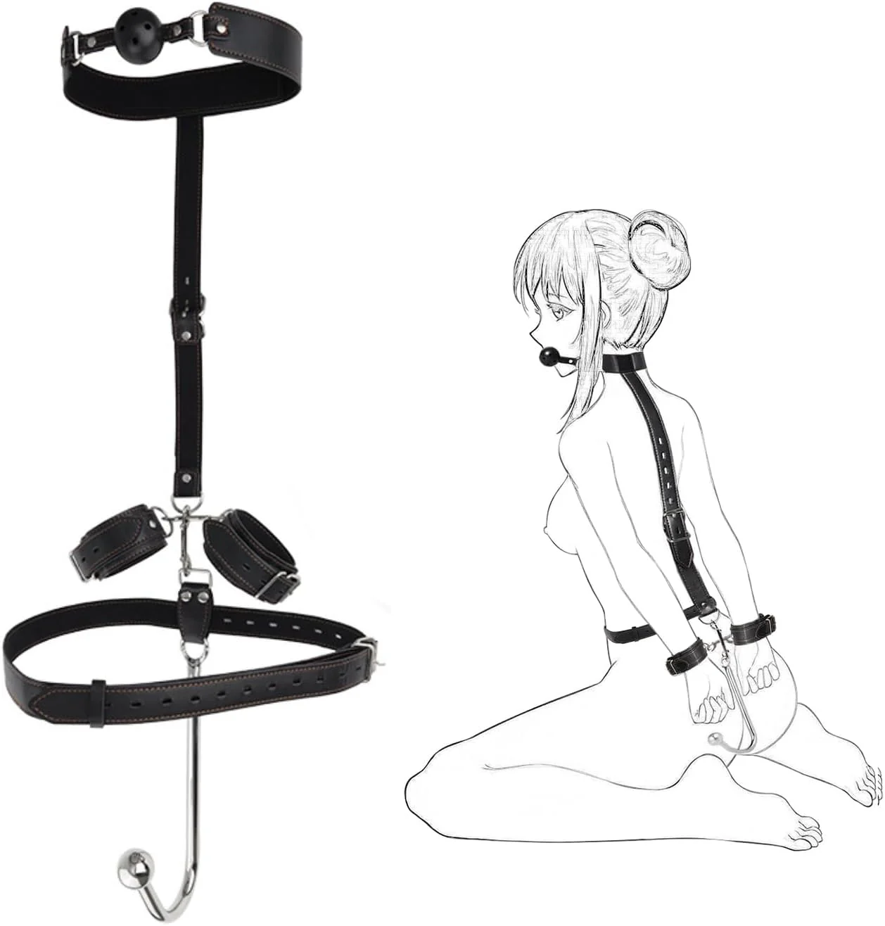 CommandGag Anal Hook Ball Gag Bondage Kit