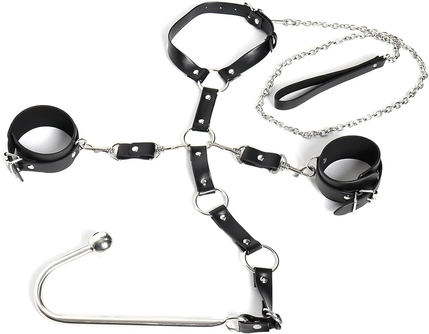 NightBound Anal Hook Harness Bondage Kit with Collar - Image 5