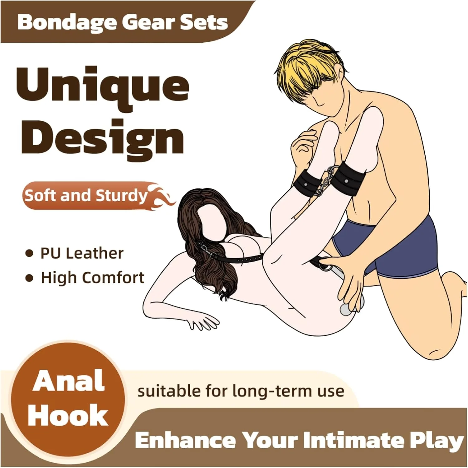 CommandHook Anal Hook Bondage Kit with Collar & Cuffs - Image 3