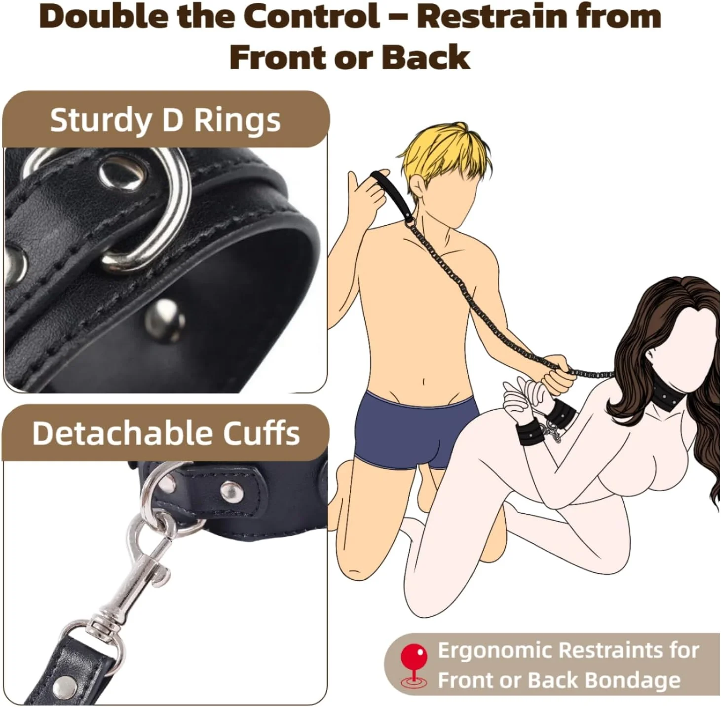 CommandHook Anal Hook Bondage Kit with Collar & Cuffs - Image 4
