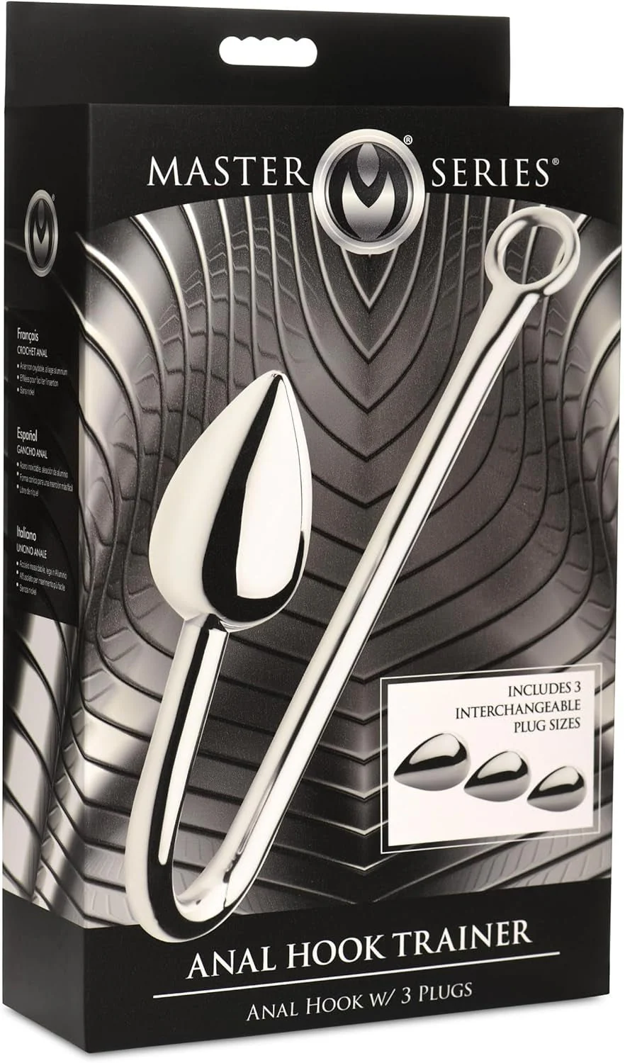 TriSteel Stainless Steel Anal Hook 3 Plug Set - Image 7