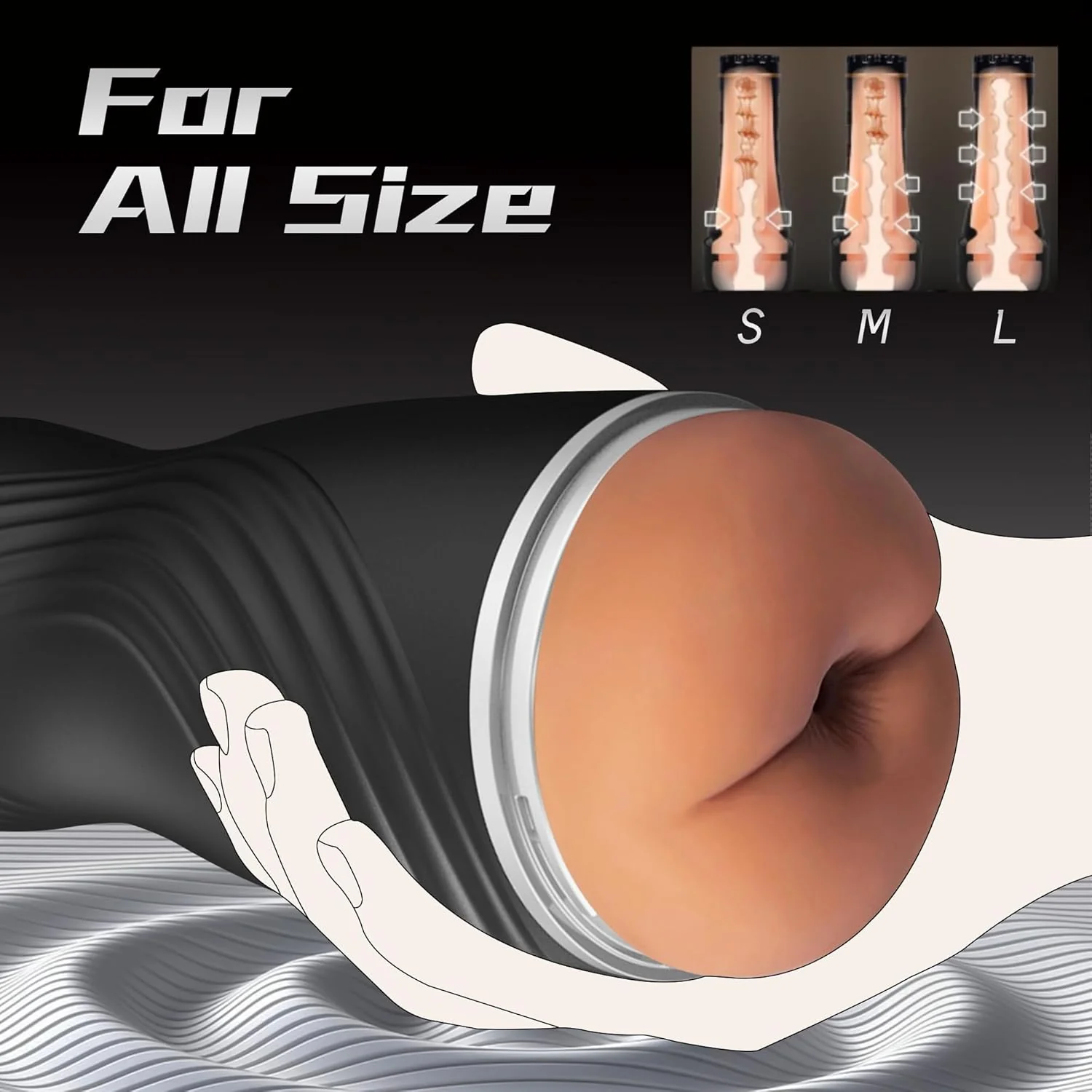 DeepVault 8.5" Anal Pocket Pussy Male Masturbator Stroker - Image 3