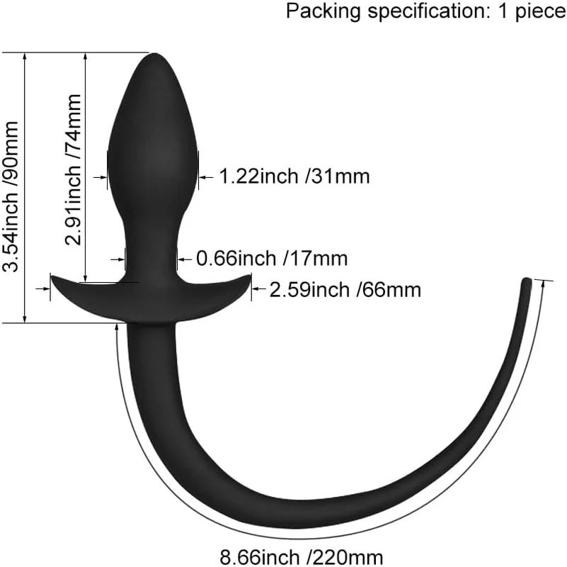 PuppyPlay Silicone Puppy Tail Butt Plug Trainer - Image 8