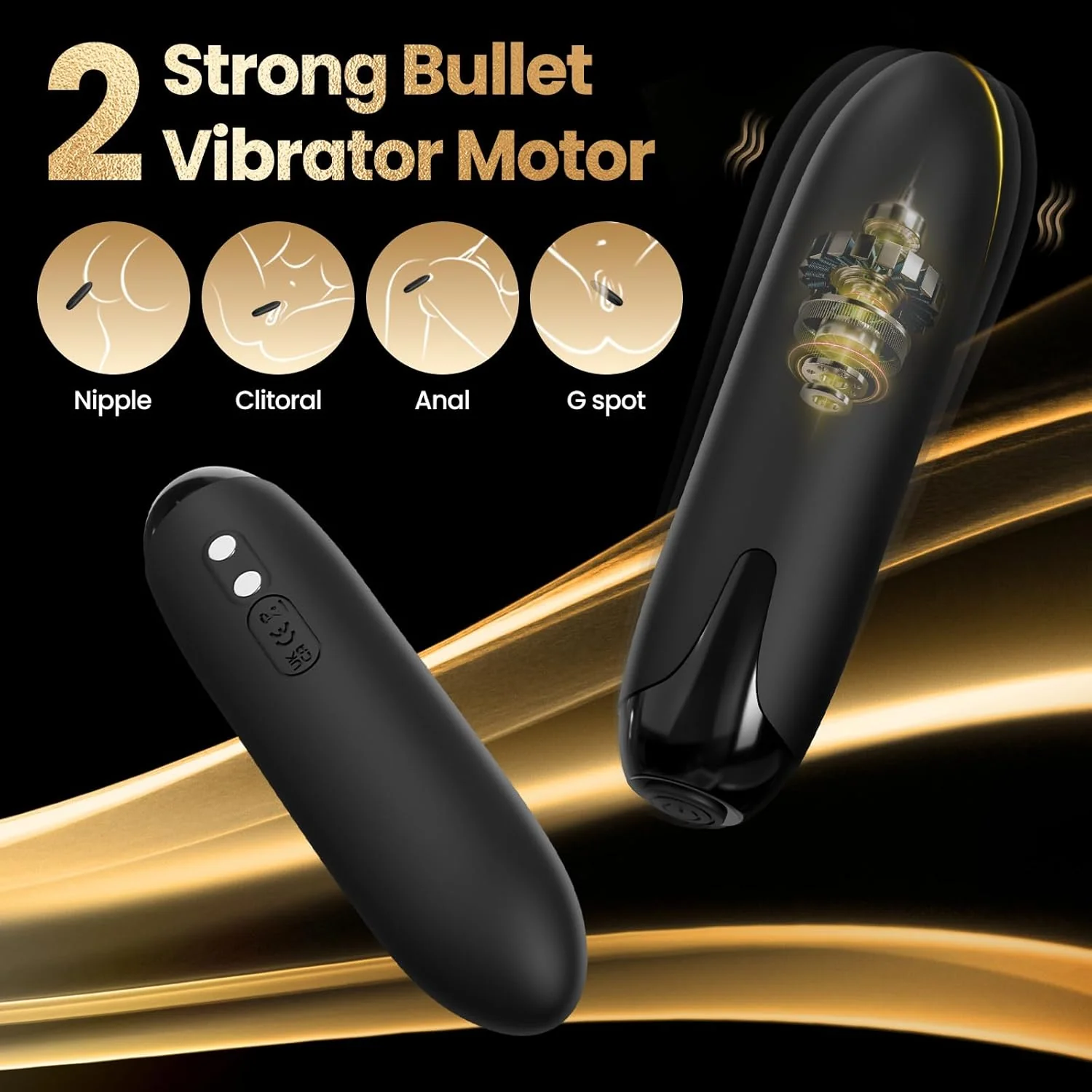 ApexBullet Dual Bullet Vibrator Penis Ring - Image 4