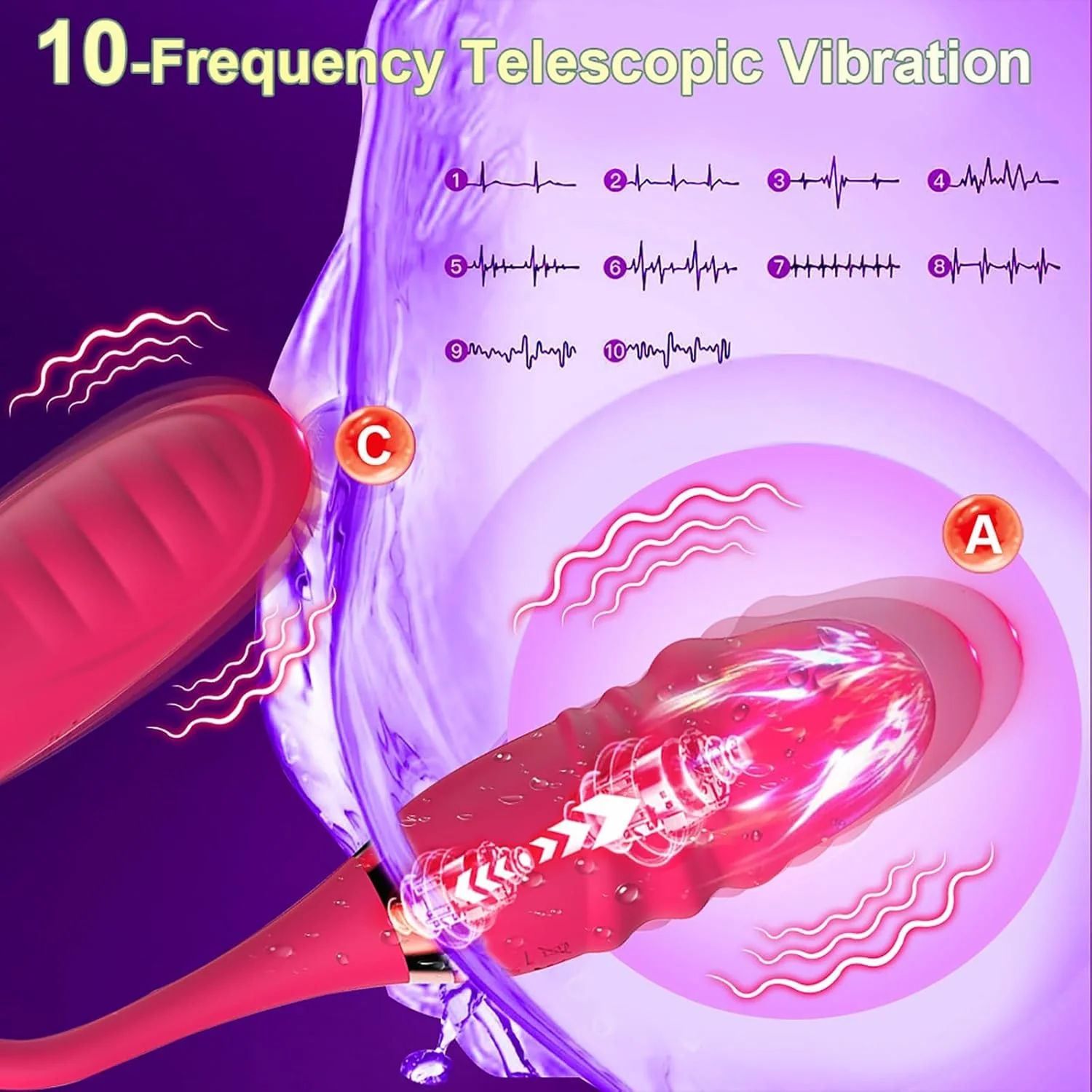 SyncWave App Remote G-Spot Vibrator Couples Toy 10 Modes - Image 2