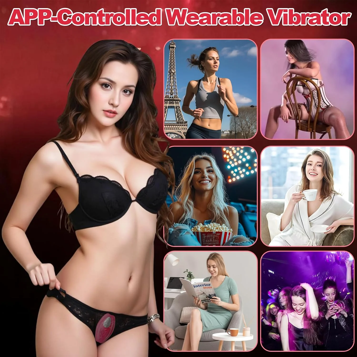 KissPulse Tongue Wearable Panty Vibrator APP 10 Modes - Image 5