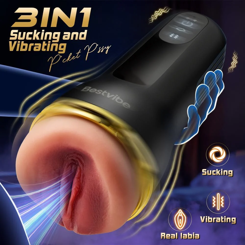 AeroGrip Automatic Pocket Pussy 5 Suction 10 Vibration Stroker - Image 5