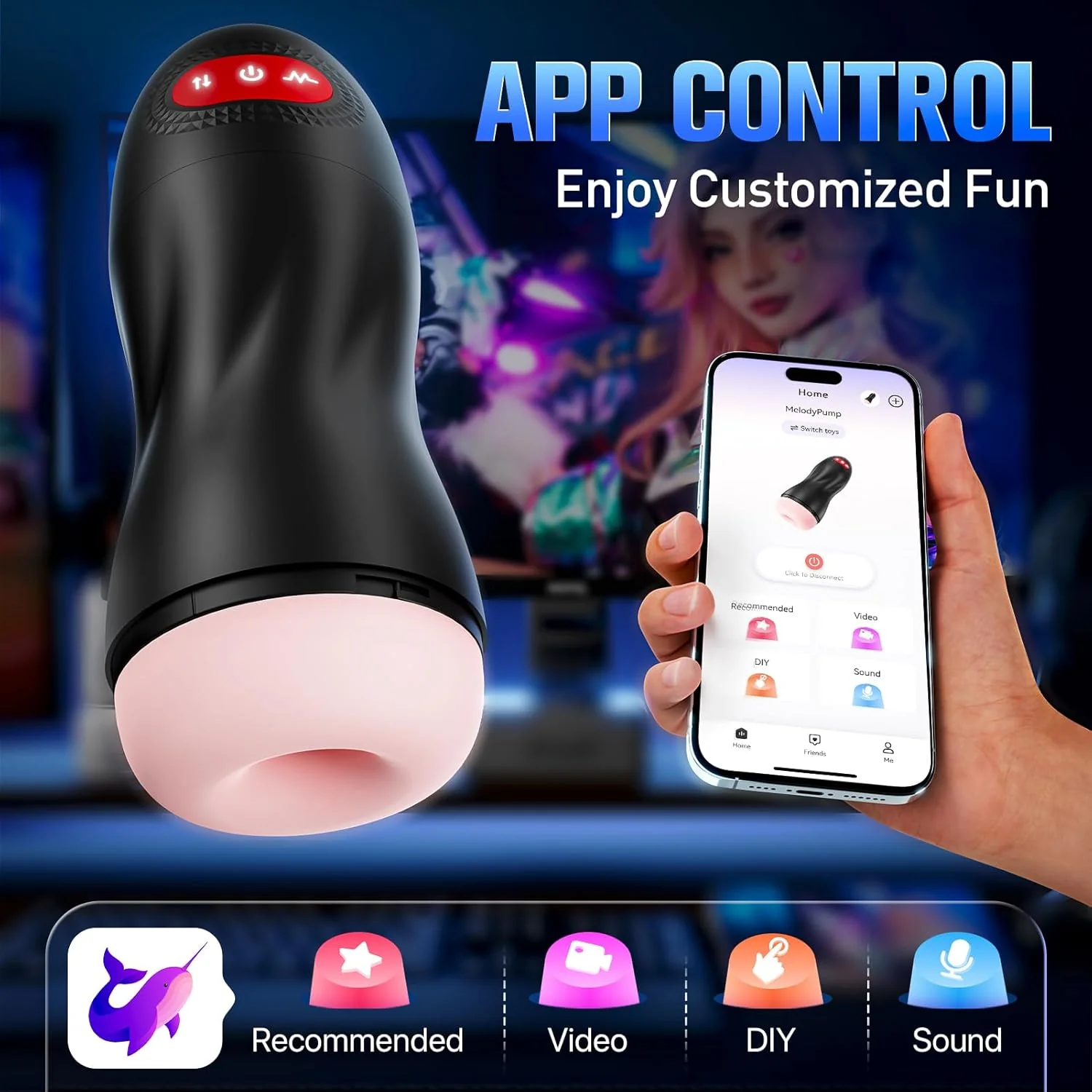 StormHeat APP Heating Male Masturbator Suction Pump 10 Vibration 9 Suction - Image 4