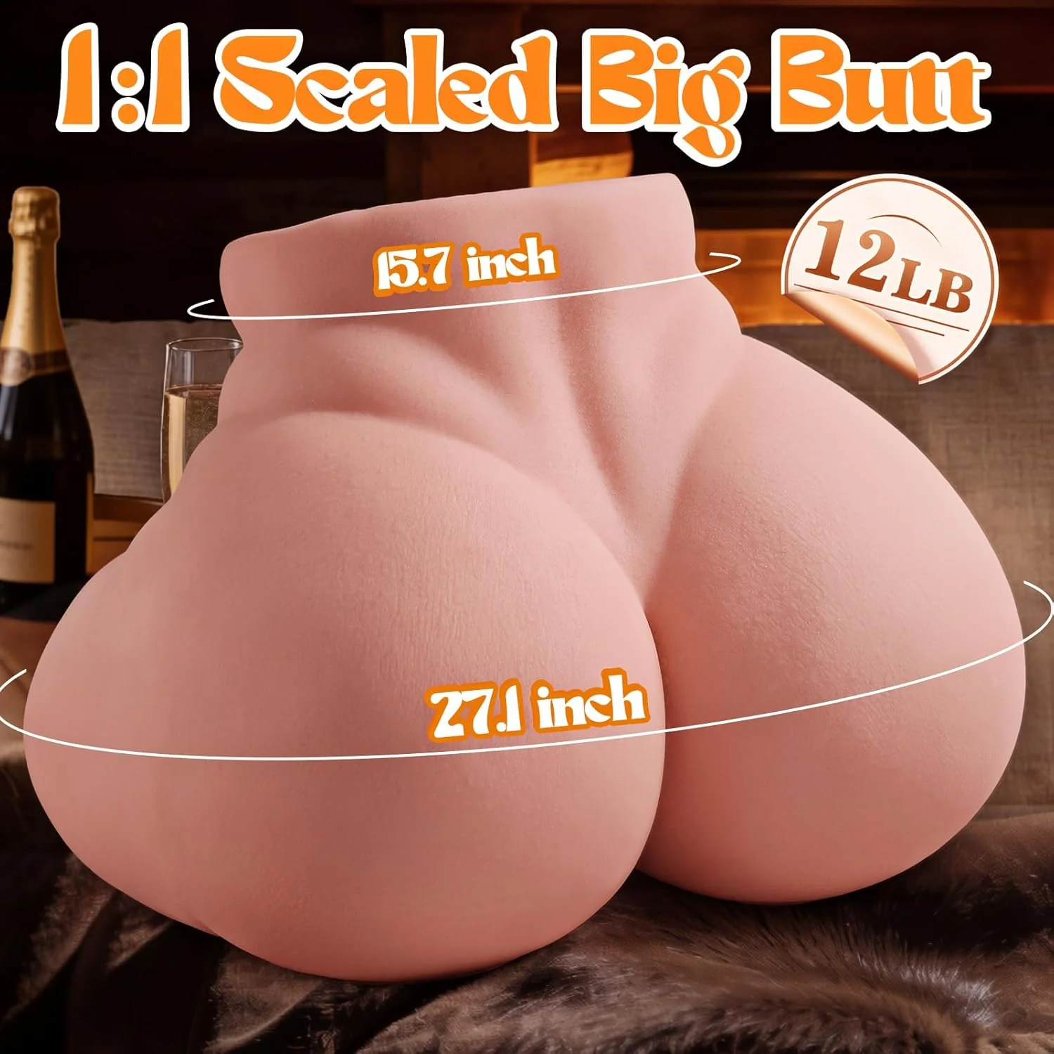 PlushMax BBW Sex Doll Torso Dual Channel 12LB - Image 4