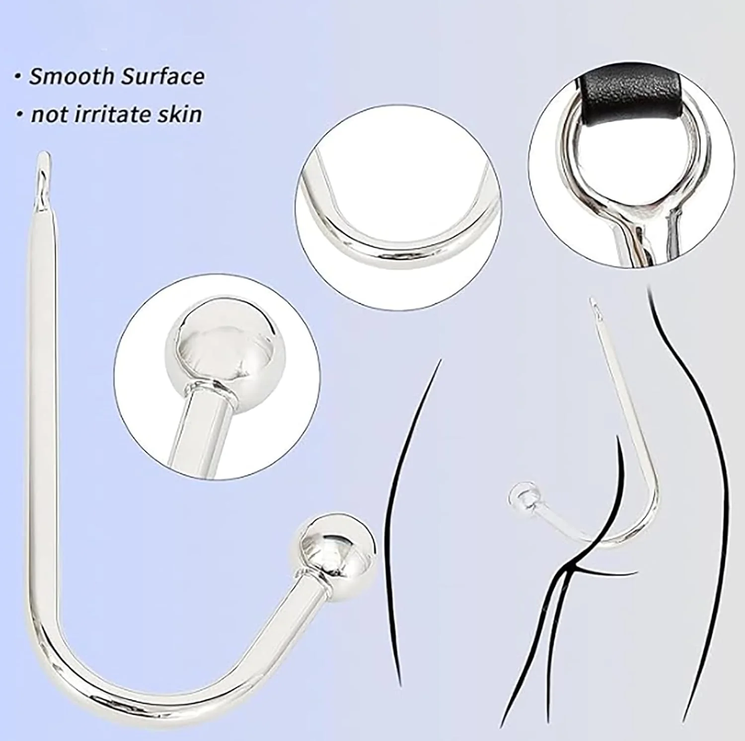 DominusHook Anal Hook BDSM Restraint Kit Collar Cuffs - Image 7