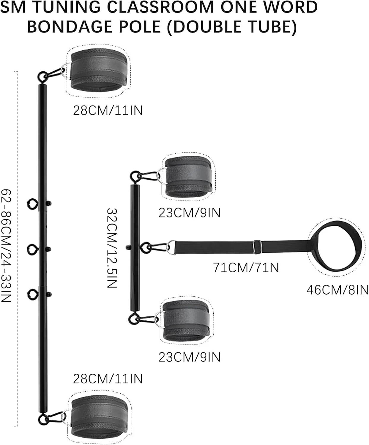 ControlLink Neck to Wrist Spreader Bar BDSM Kit - Image 4
