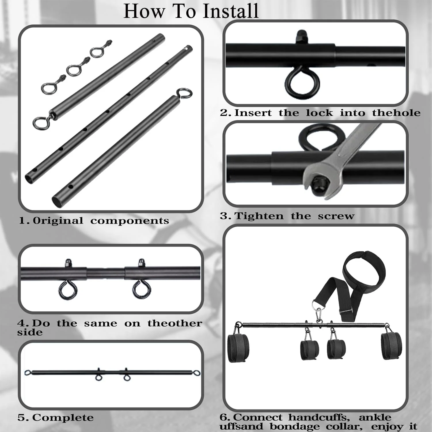 ControlLink Neck to Wrist Spreader Bar BDSM Kit - Image 6