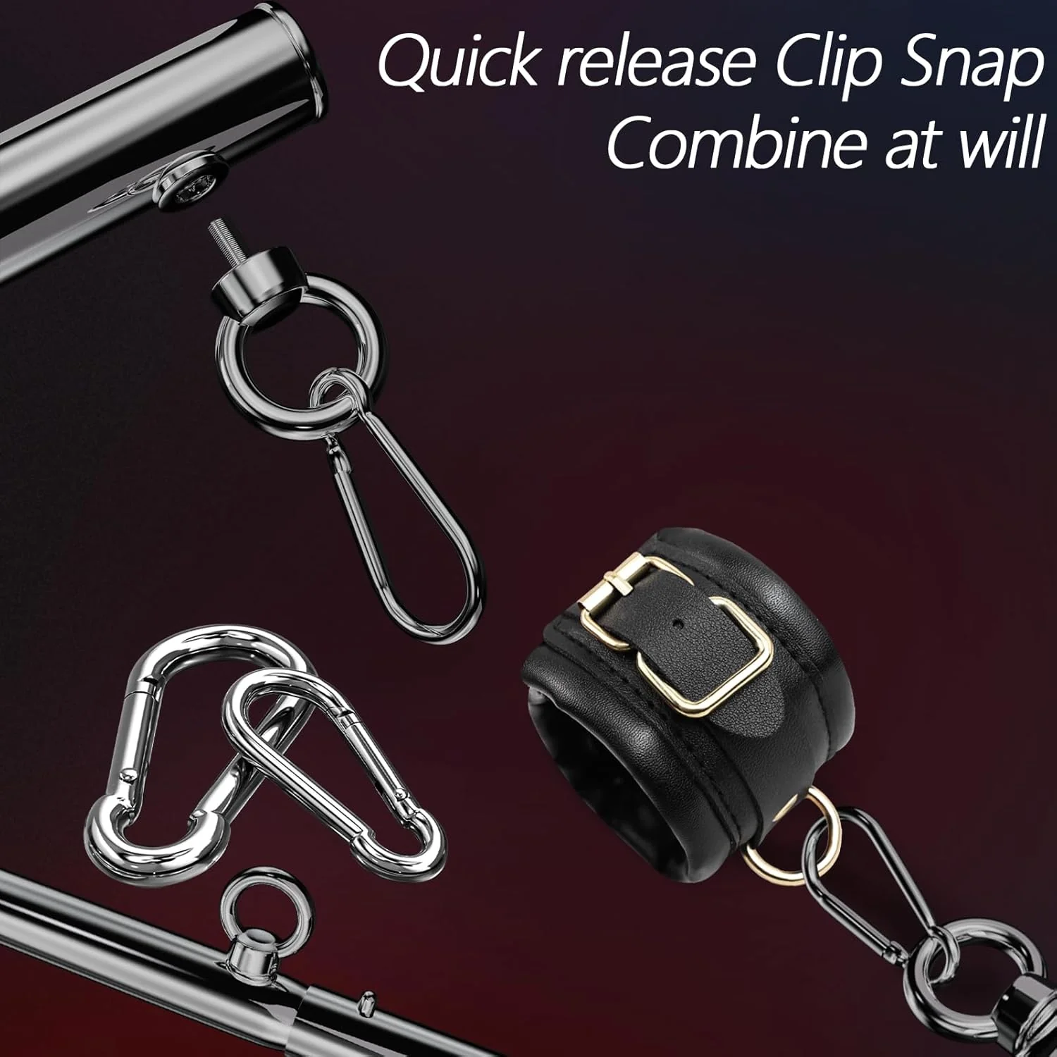 SteelEase Stainless Steel Spreader Bar BDSM Kit - Image 3